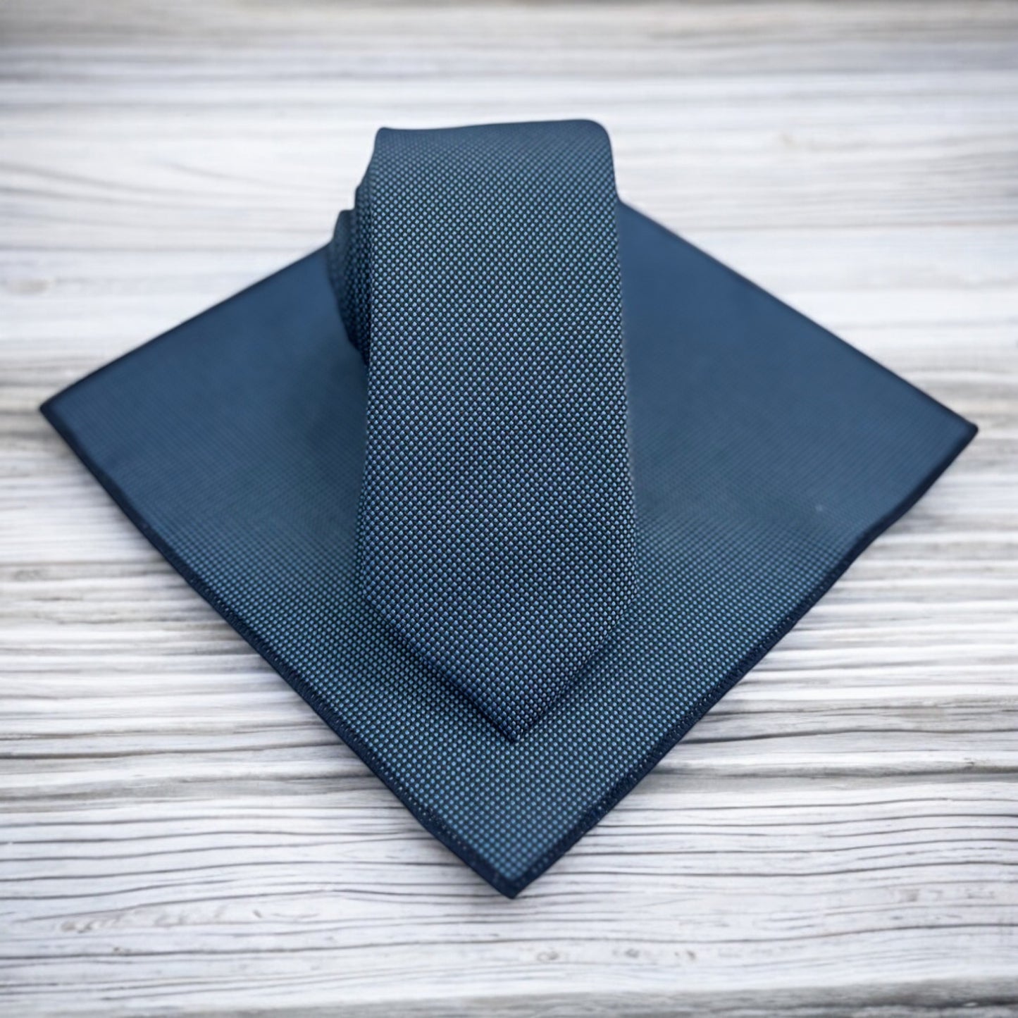 Navy with Black Lines    - Istanbul Fashion Slim Tie, Textured Fabric