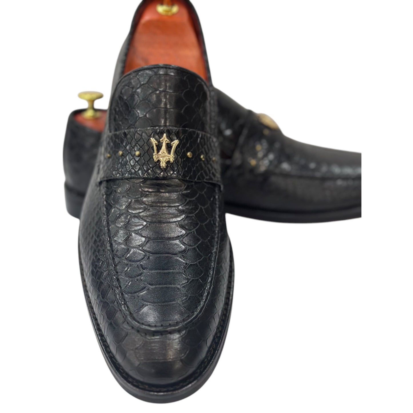 Black Istanbul Fashion by Raad Red Bottom Shoes With Maserati Logo-1997