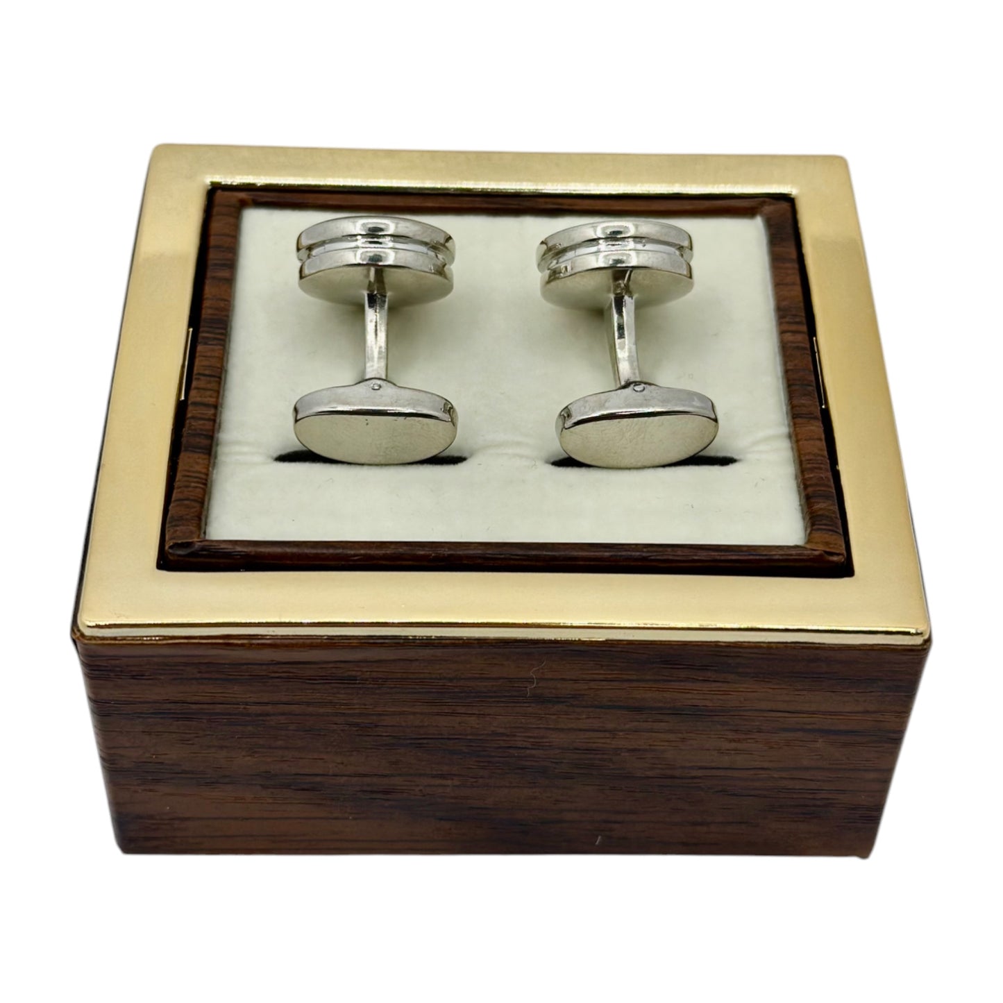 Silver and Blue  Shiny Round  Round Istanbul Fashion Cufflinks  - 28
