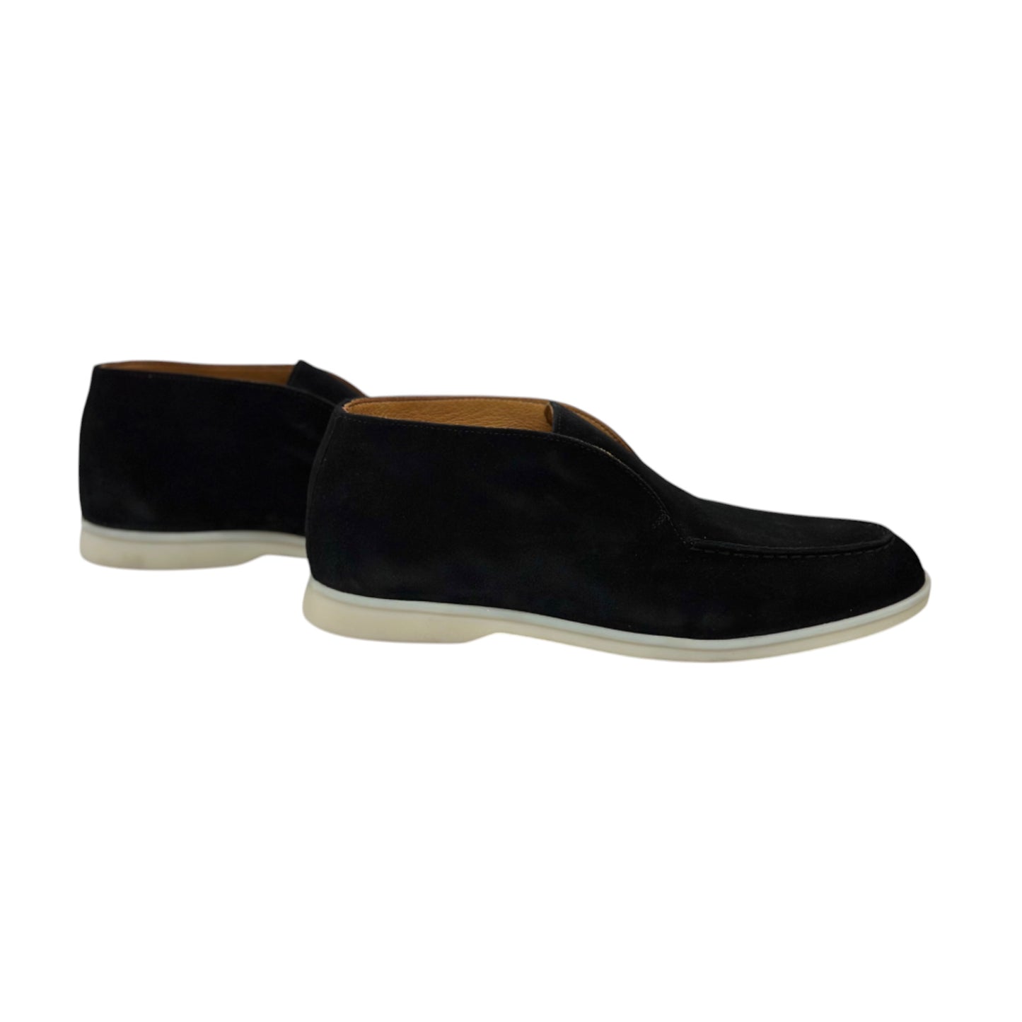 Black Velvet - Ankle Boots with Unique Leather and Rubber Bottom-5514