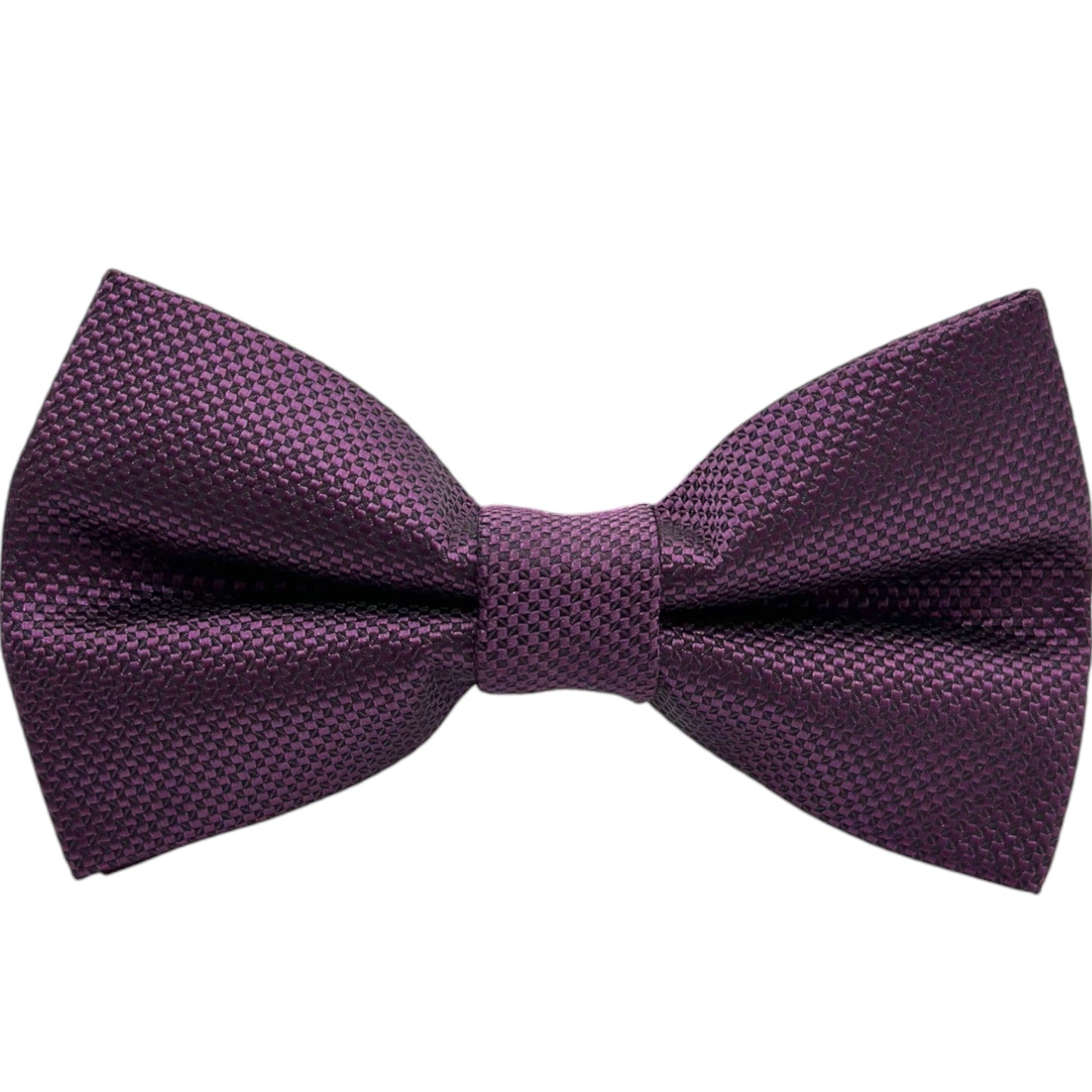 Plum Satin Tie with Adjustable Strap - Reversible