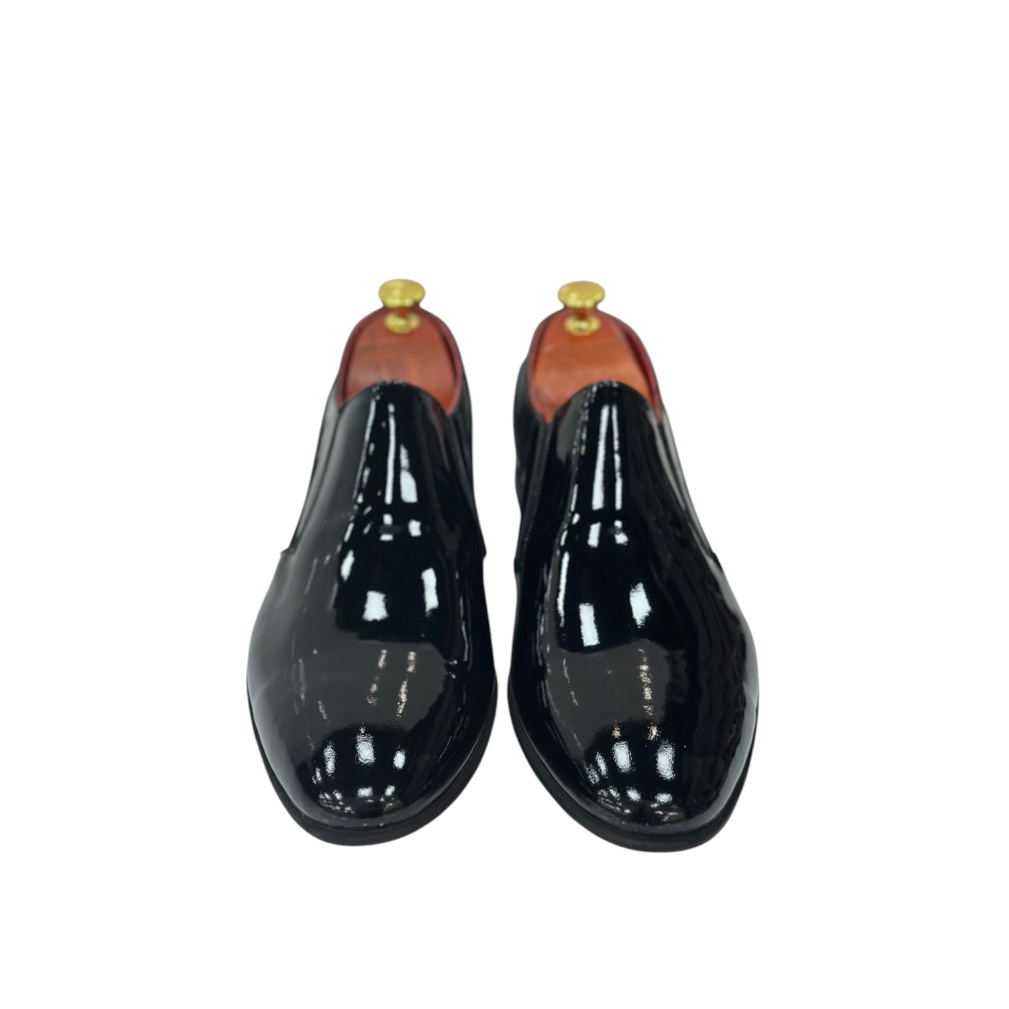 Black Istanbul Fashion by Raad Red Bottom Shoes With Shiny Finish-746