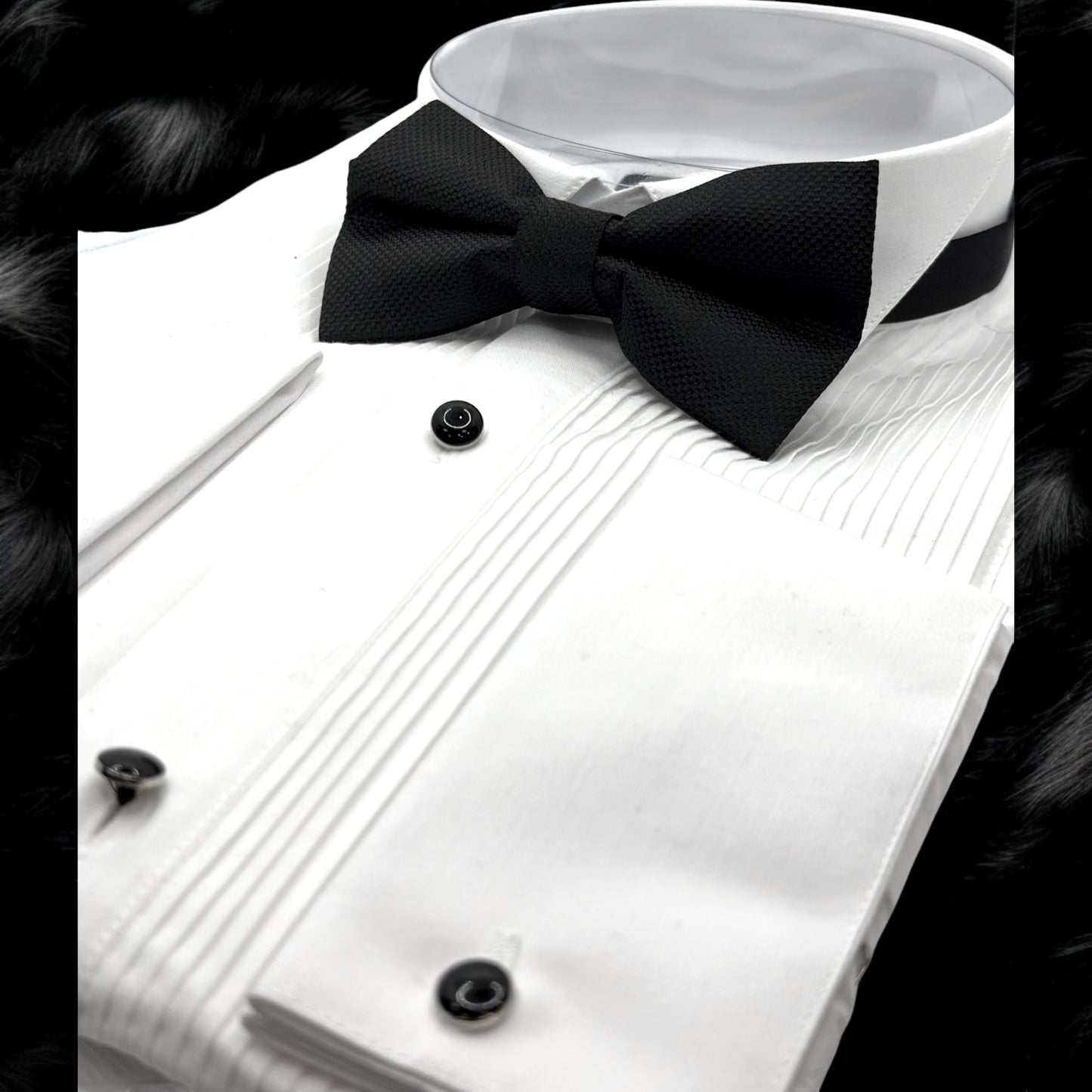 Blackest Black Satin Tie with Adjustable Strap - Reversible