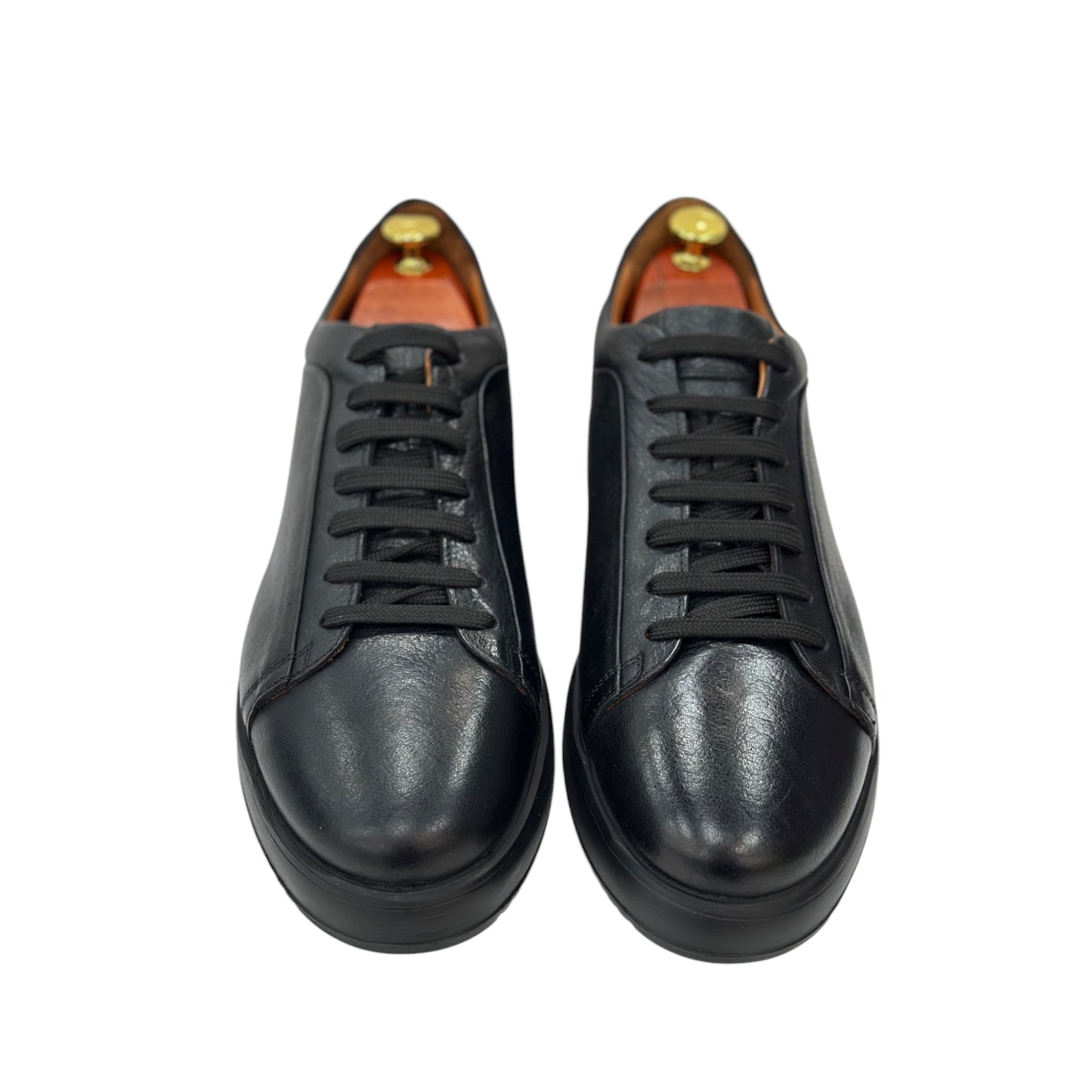 Black Sneakers - Unique Leather- with Brown Thread Details -210 4318