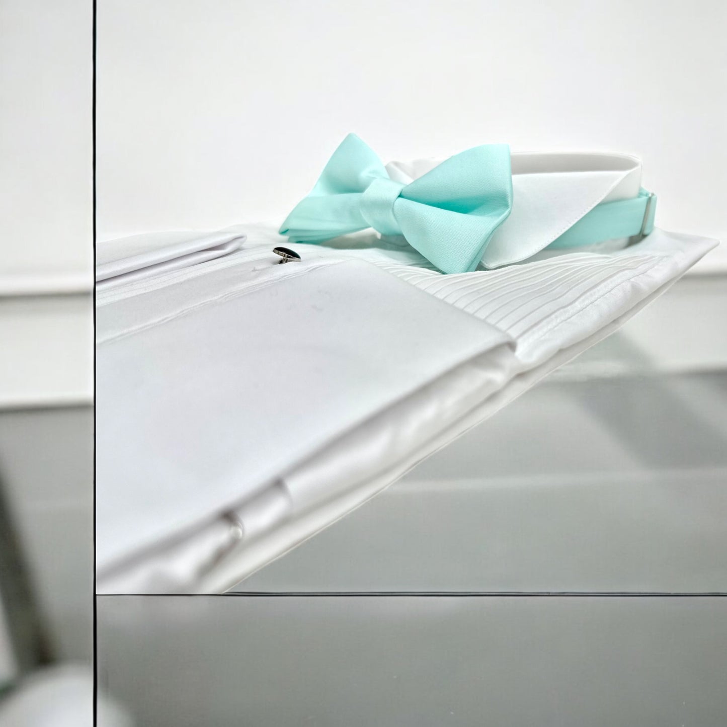 Lightest Mint Bow Tie with Adjustable Strap Silky
