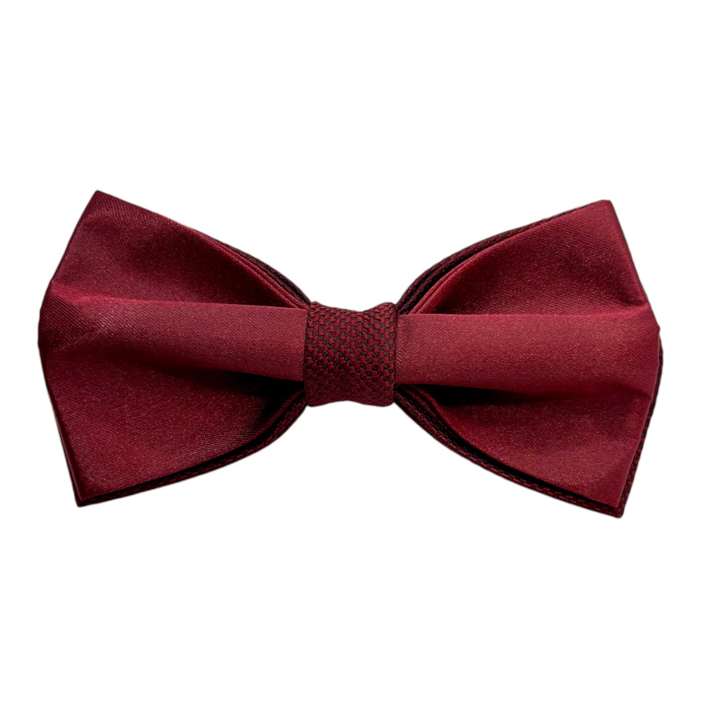 Burgundy  Tie with Adjustable Strap-Reversible Model Silky and Textured Fabric
