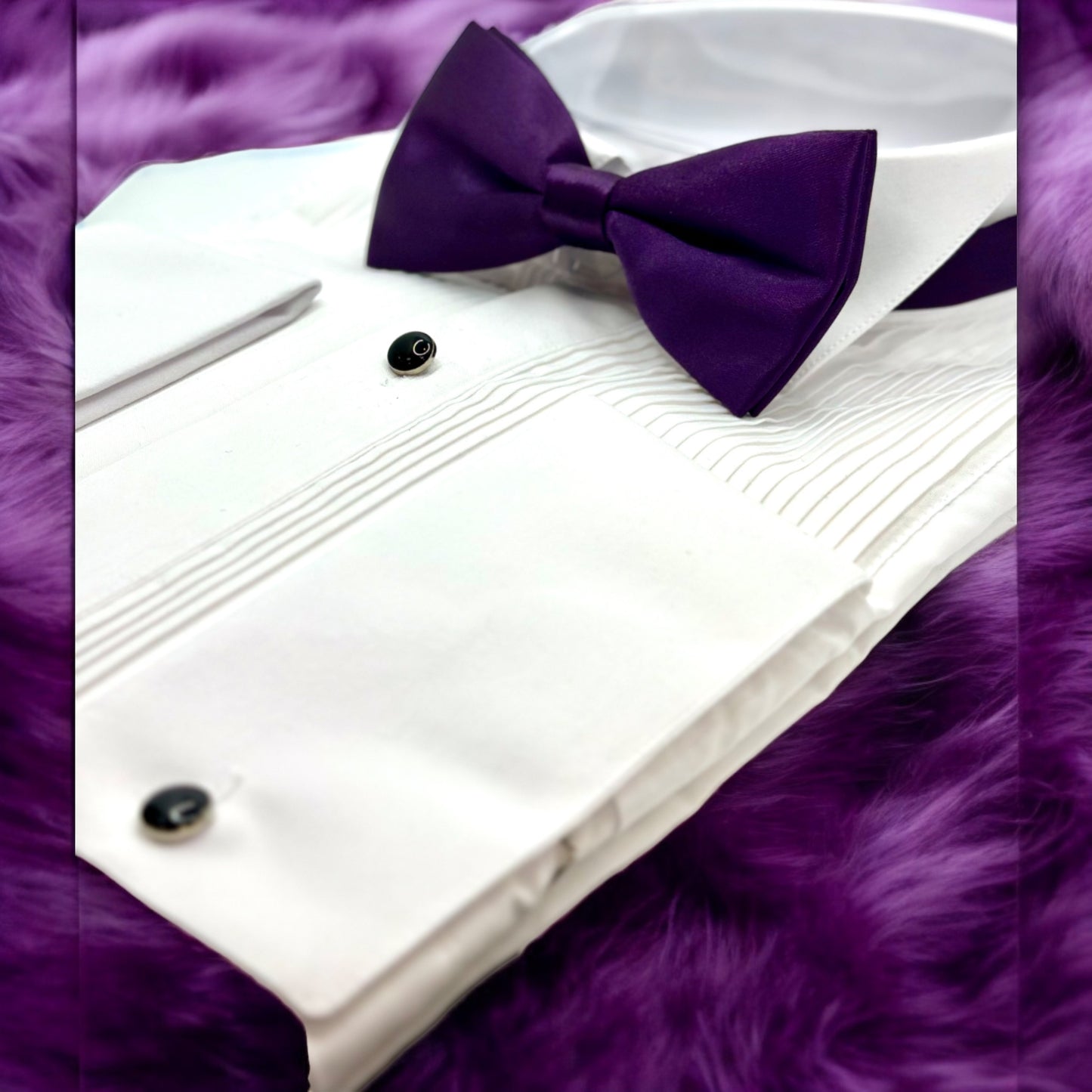 Royal Purple Satin  Tie with Adjustable Strap