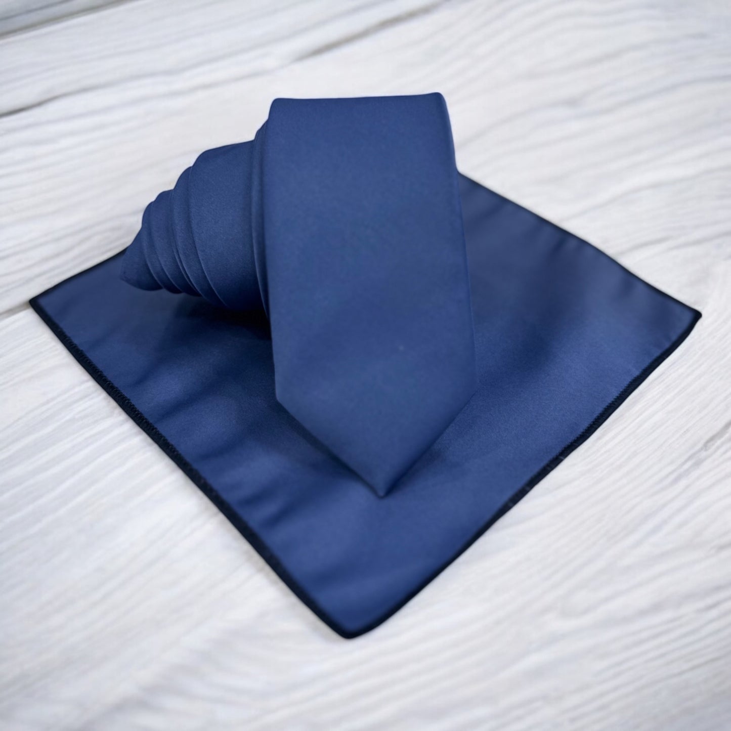 Steel Blue  - Istanbul Fashion Slim Tie, Plain Satin