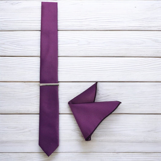 Violet Purple Istanbul Fashion Slim Tie, Textured Fabric