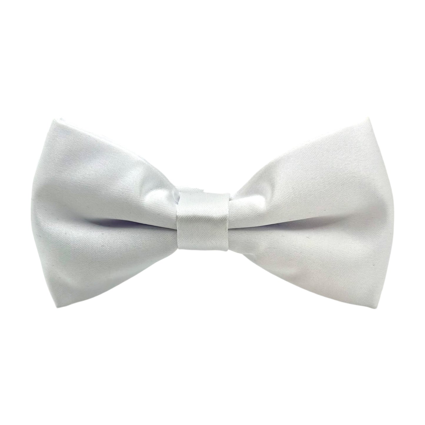 White Satin Tie with Adjustable Strap