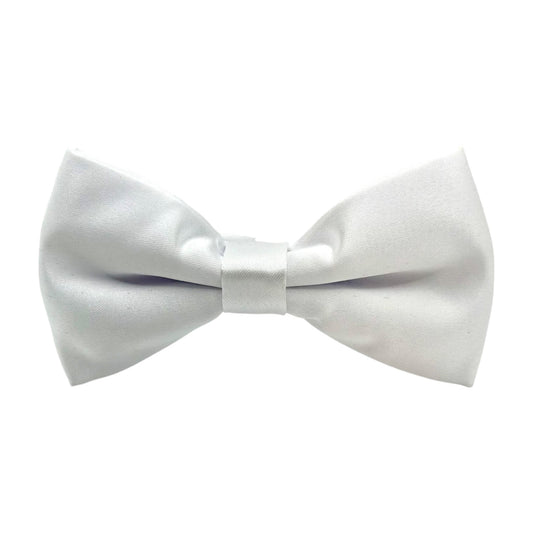 White Satin Tie with Adjustable Strap