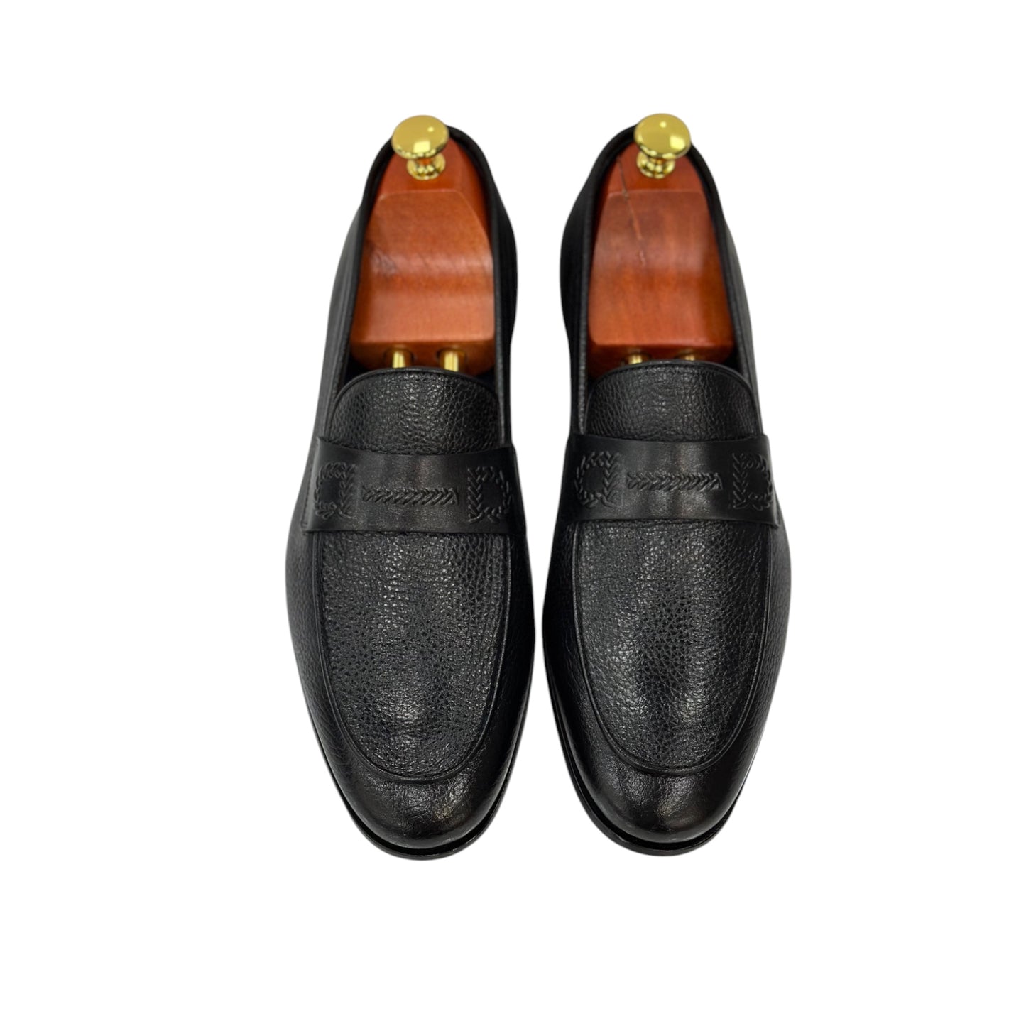 Elegant Black Detailed Leather dress Shoes-Matt Finish Details-296-4990