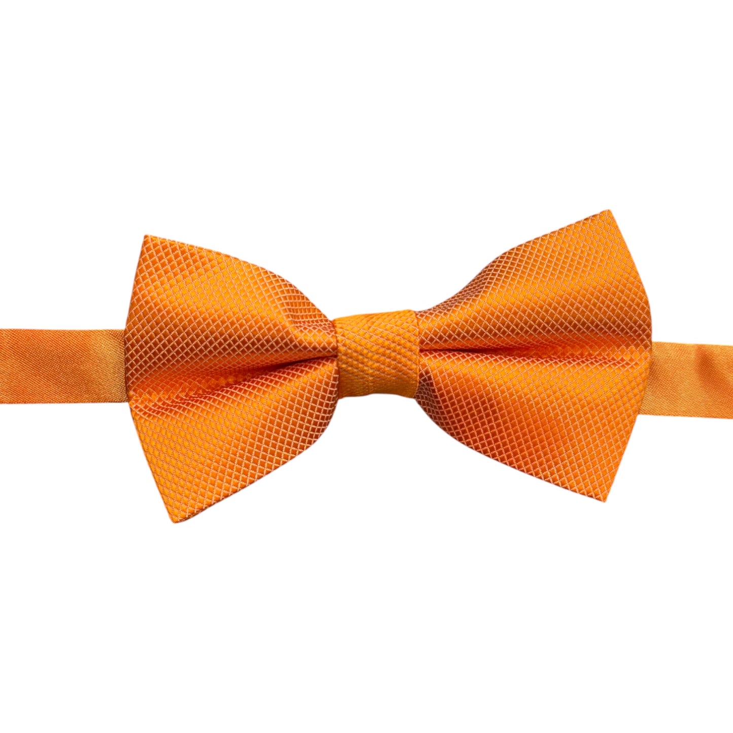 Bright Orange Satin Tie with Adjustable Strap - Reversible