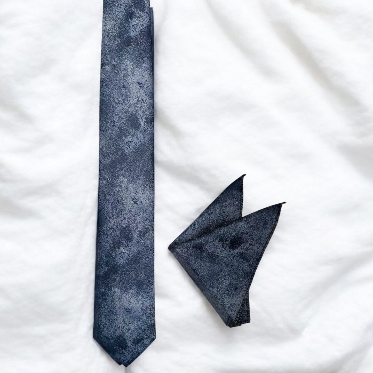 Cloudy Blue combination with Gray -Istanbul Fashion Tie - Classic Wide
