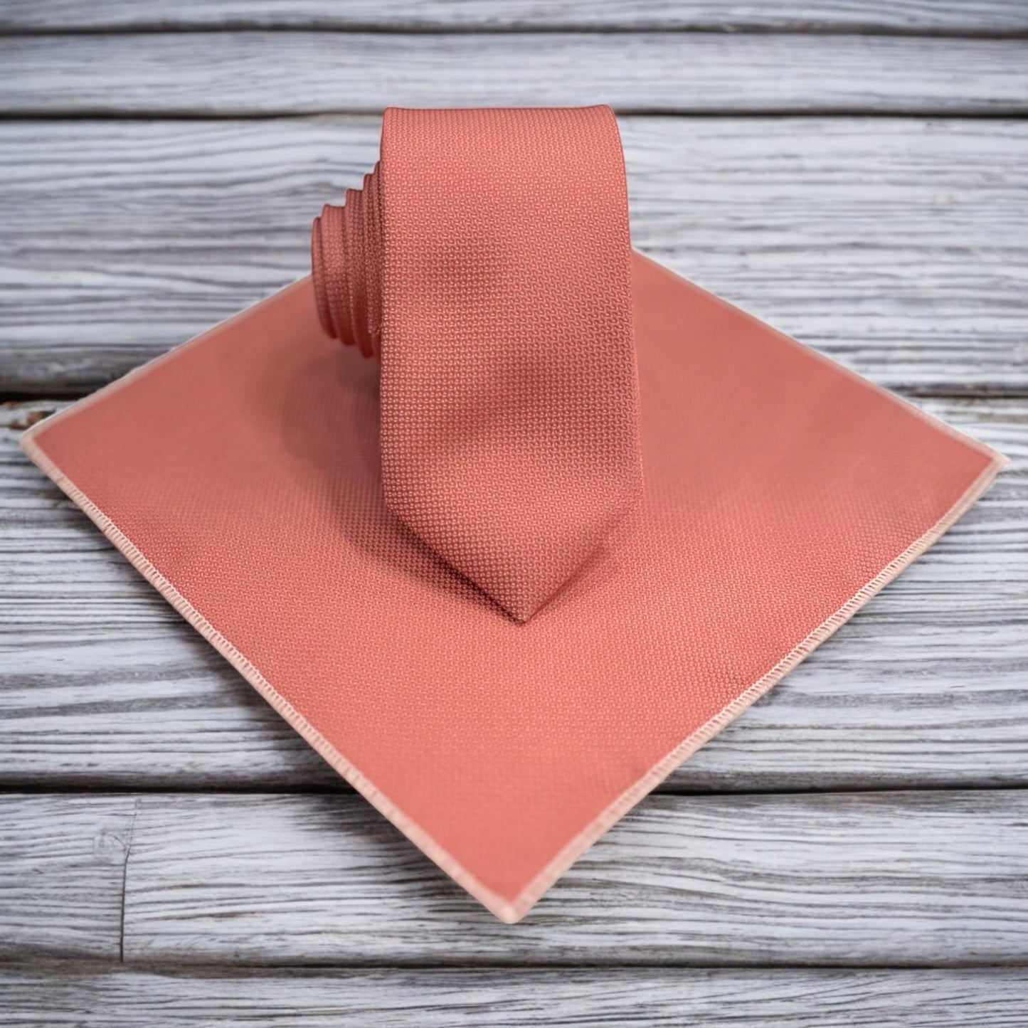 Pure Peach - Istanbul Fashion  Tie, Textured Fabric