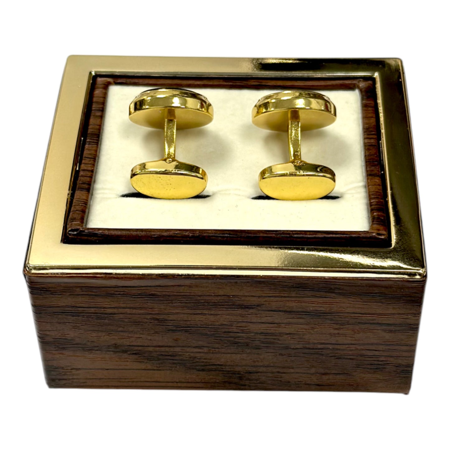 Round Gold  with Matte Black Details - Istanbul Fashion Cufflinks -58