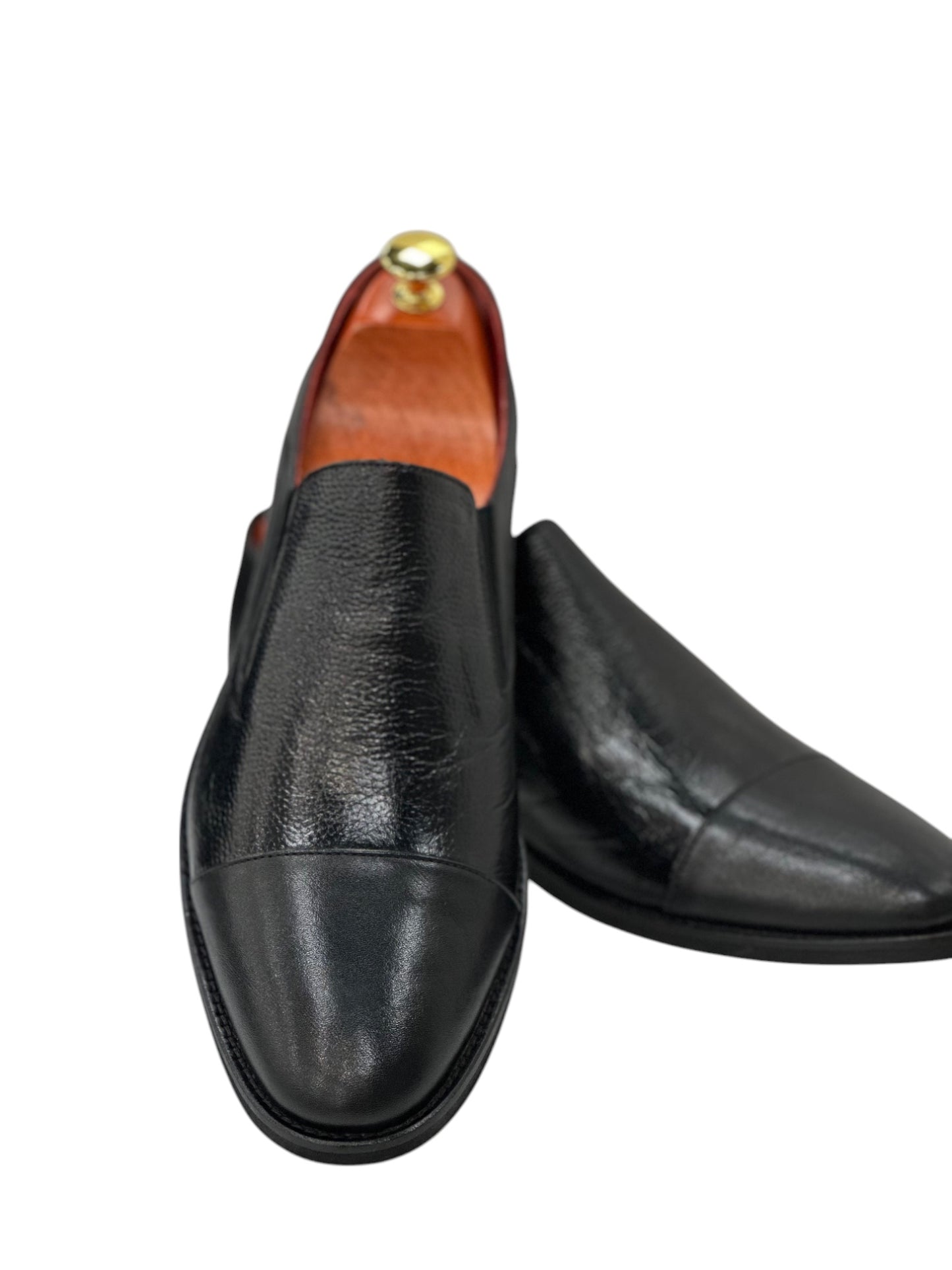 Black Istanbul Fashion by Raad Red Bottom Shoes With Combination of Mat and Glossy Finish-603