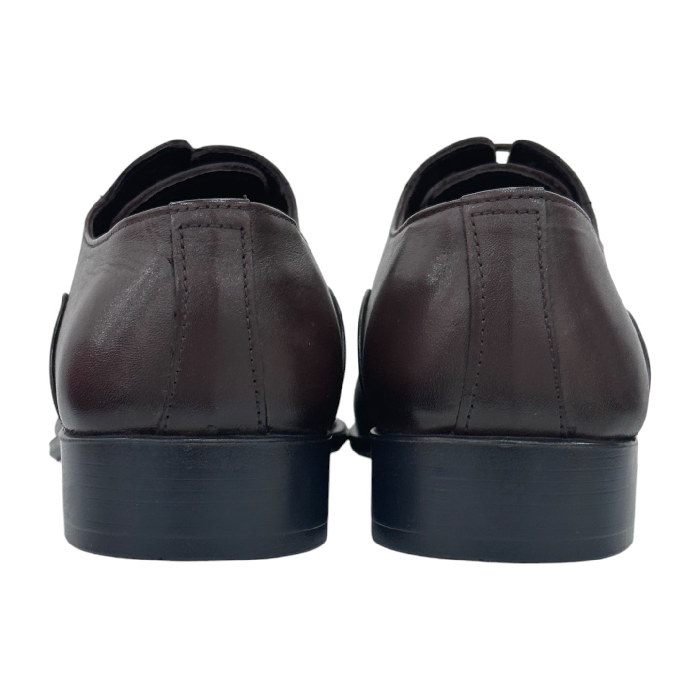 Brown Dress Shoes with Brown Lace-Made with Luxury Leather-7041