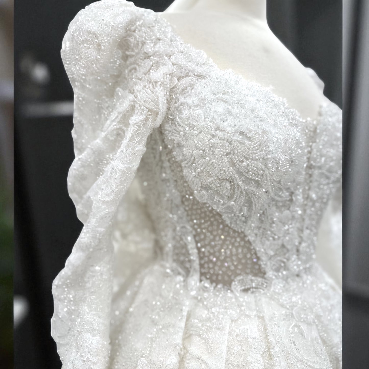 Fabulous  Ball Gown Style - Wedding Gown - Creamy White - Detailed with Swarovski Beading
