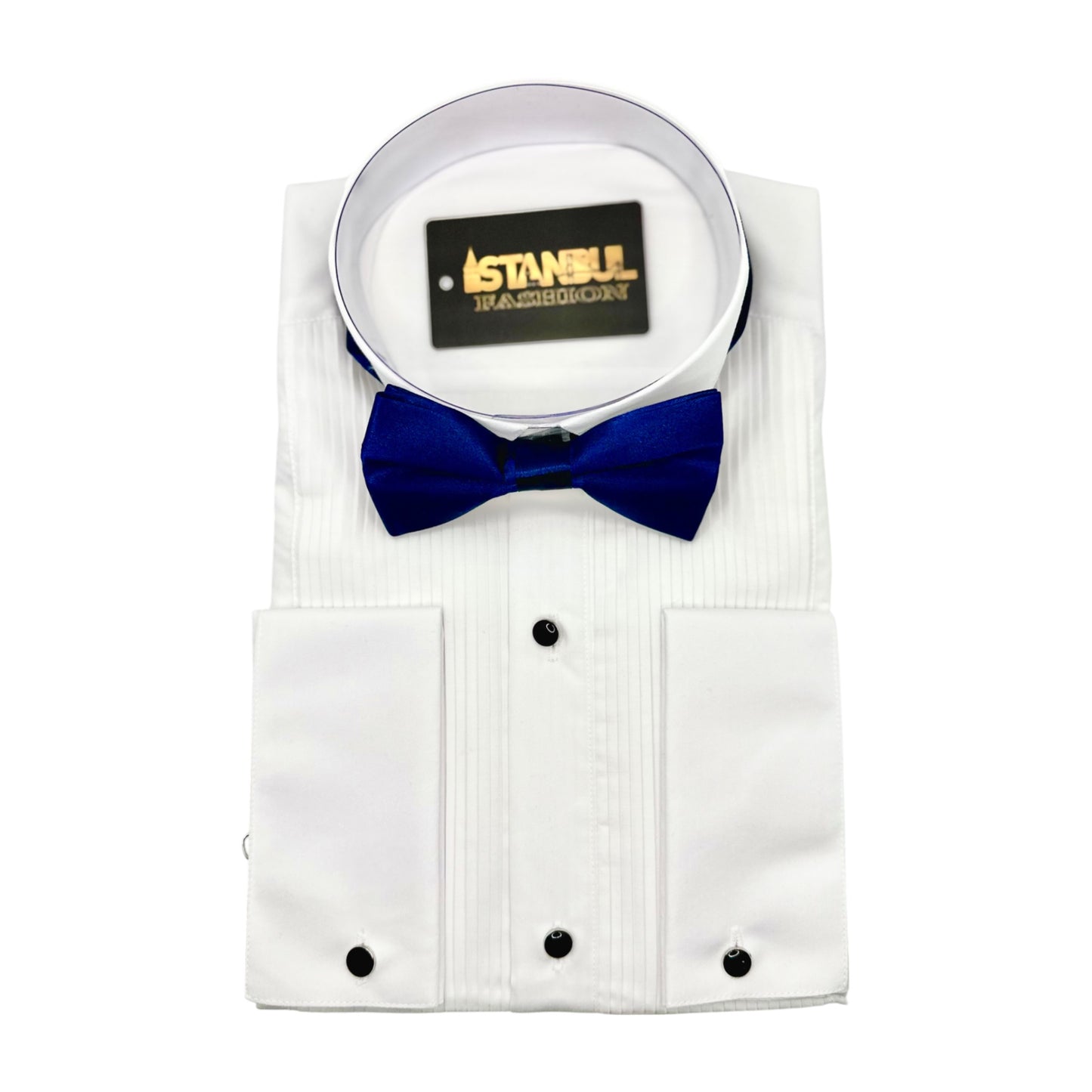 Navy Blue Bow Tie with Adjustable Strap Silky