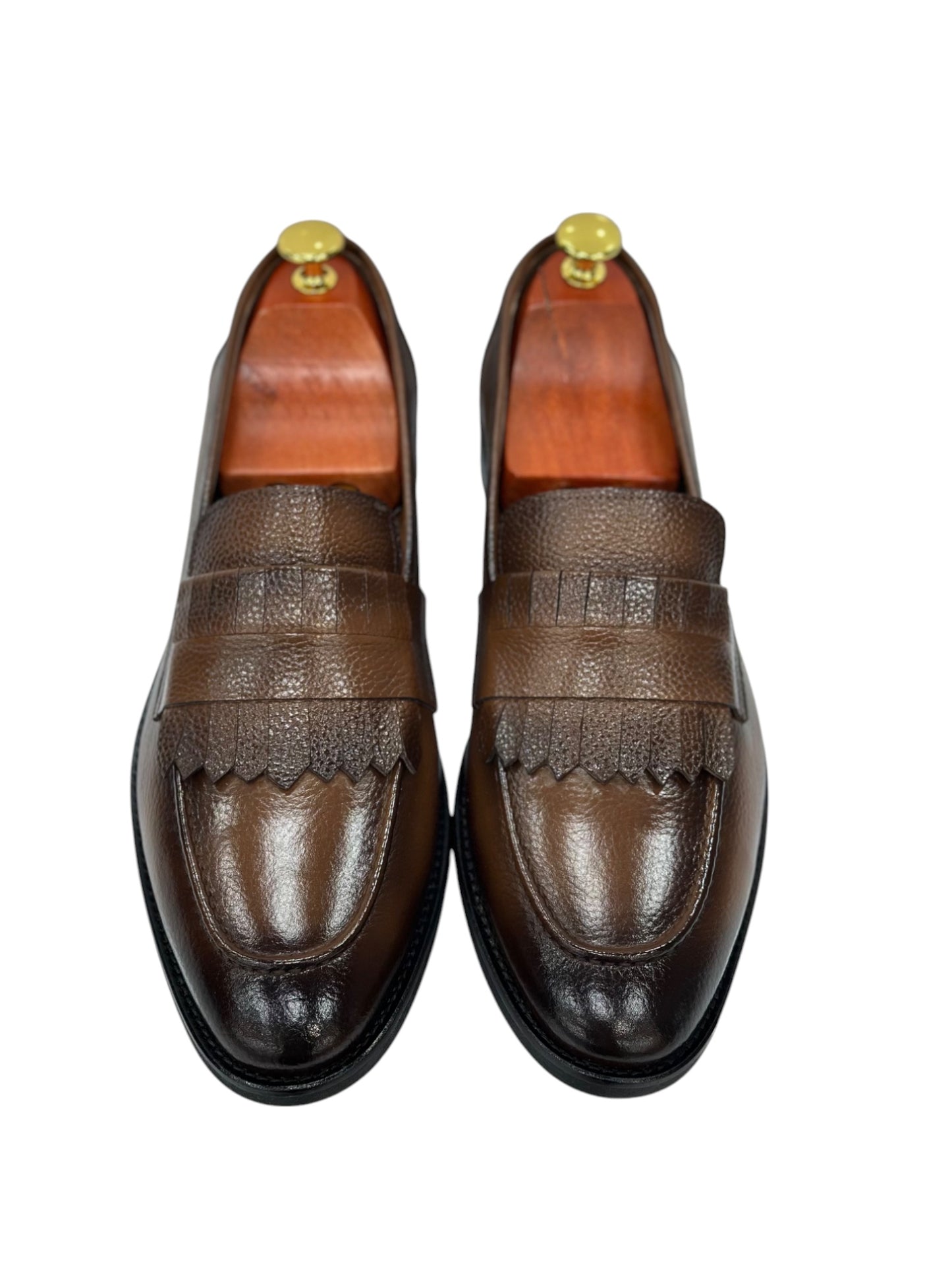 Brown Istanbul Fashion by Raad Red Bottom Leather Shoes-3045