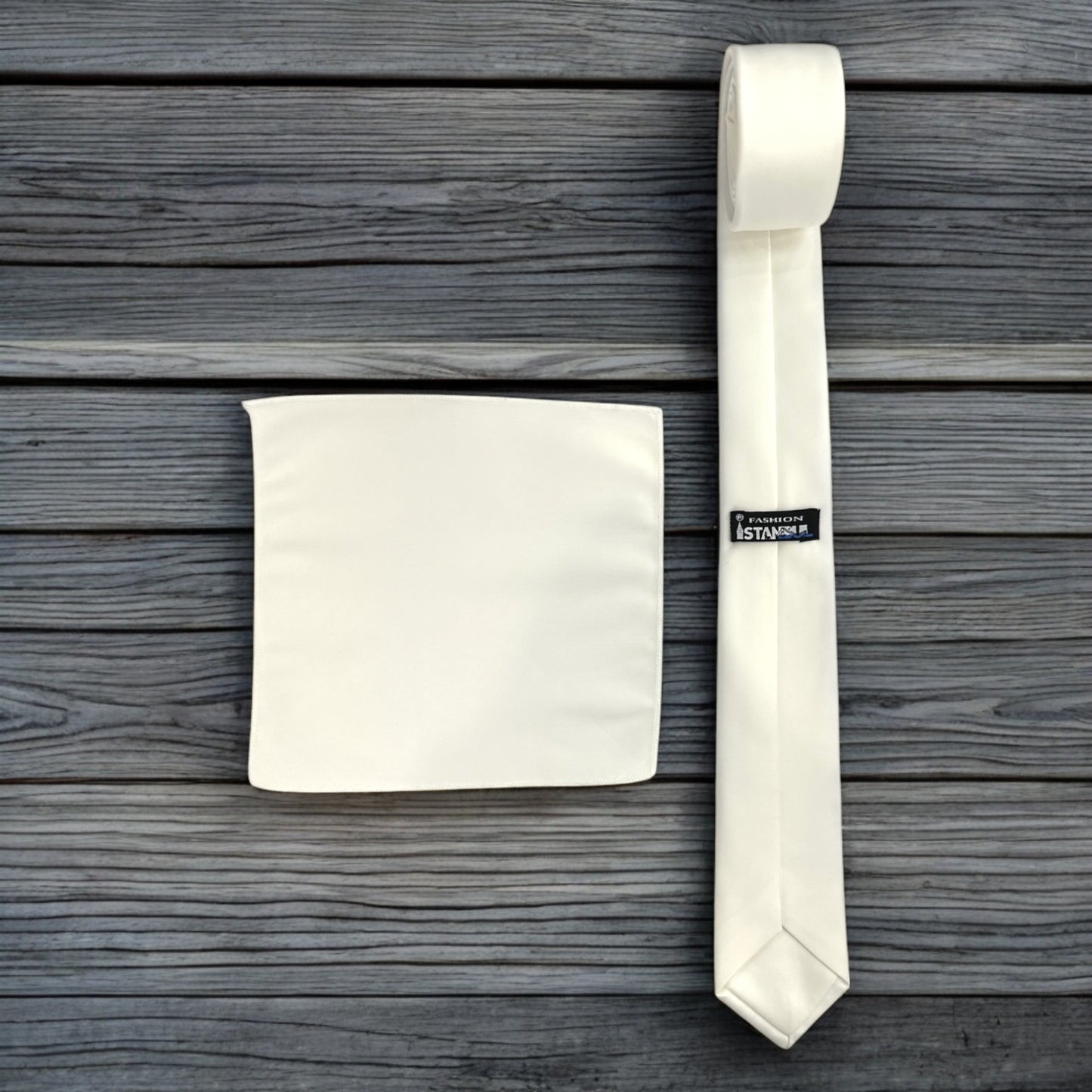Off-White  - Istanbul Fashion Slim Tie, Plain Satin