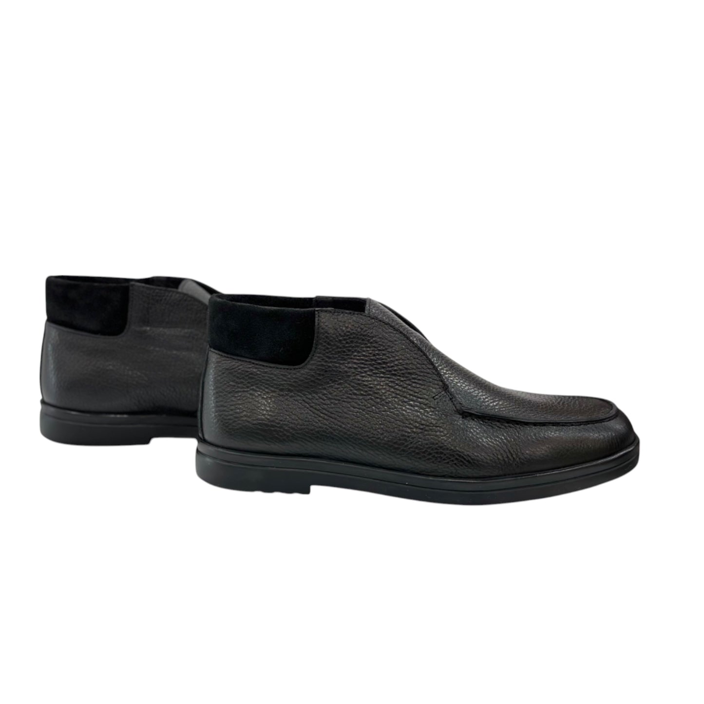 Black Istanbul Fashion by Raad Fury Ankle Boots with Unique Leather-B5449