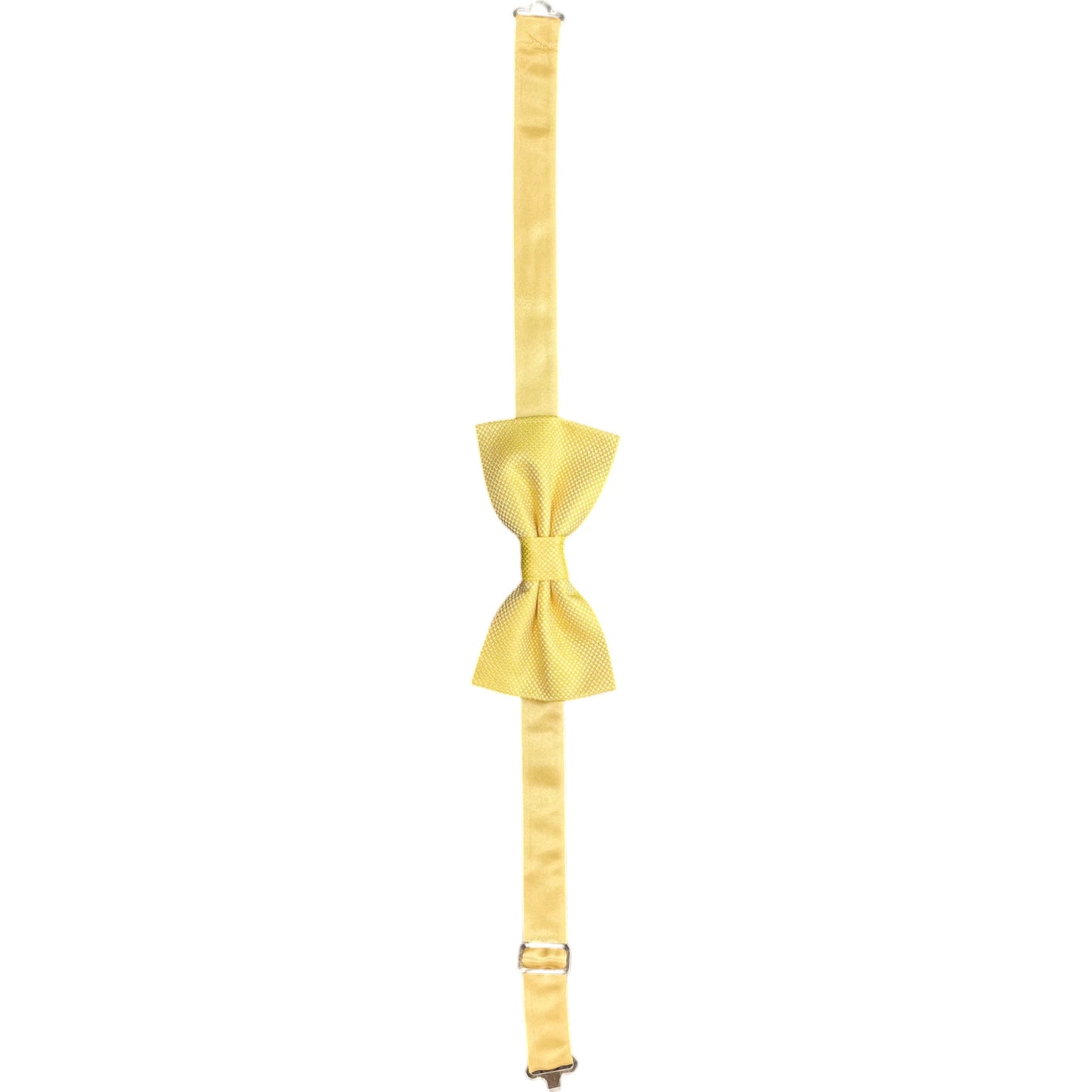 Light Yellow Tie with Adjustable Strap -Reversible