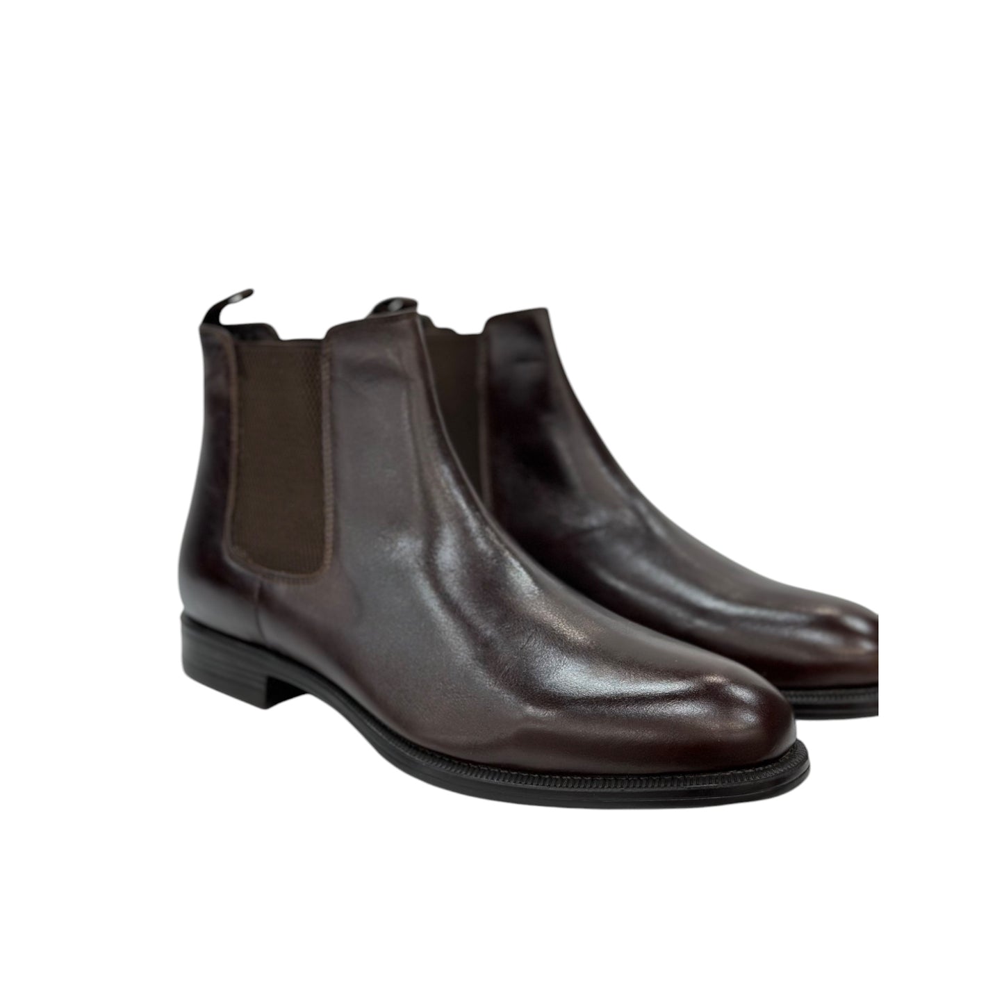 Chocolate Brown-Ankle Boots-Made with Highest Quality Leather-Detailed sides-77 B7158