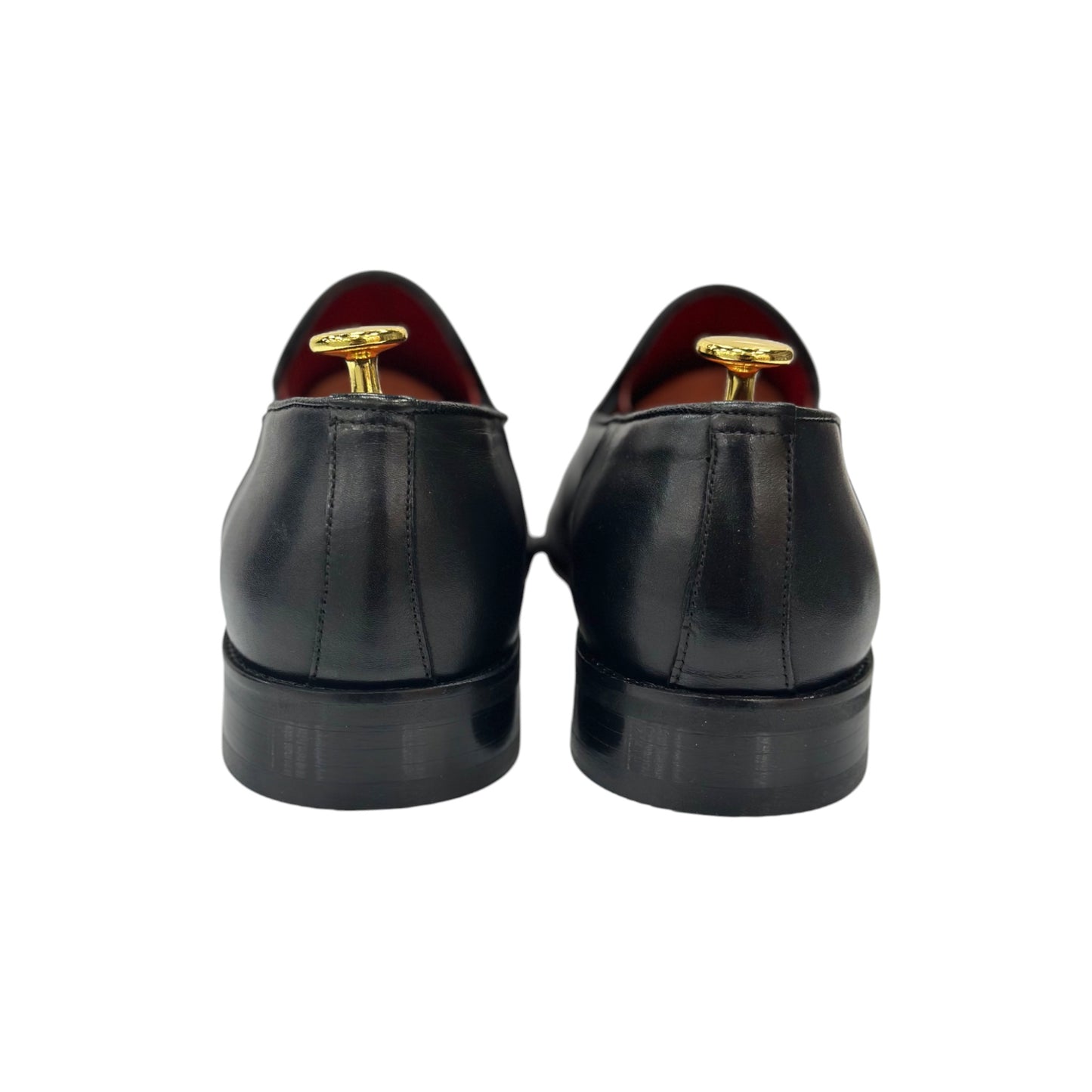 Black Istanbul Fashion by Raad Red Bottom Shoes With Two  tone texture-514