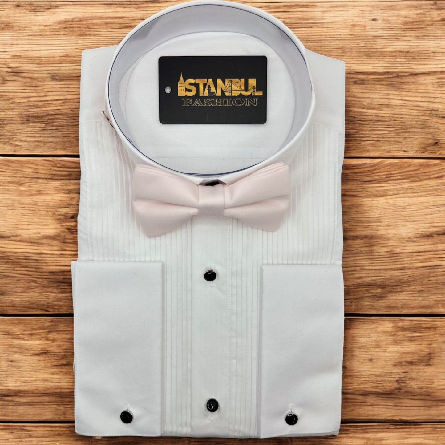Naked Cream Blush Satin  Tie with Adjustable Strap