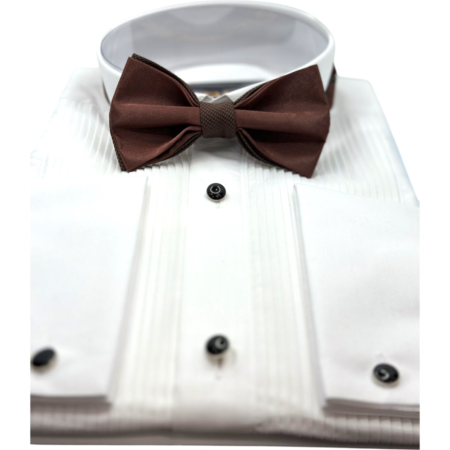 Contrasted Darkest Brown and Light Brown Tie with Adjustable Strap -Reversible