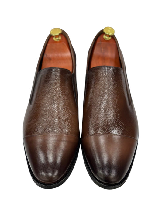 Brown Istanbul Fashion by Raad Red Bottom Shoes With Combination of Mat and Glossy Finish-603