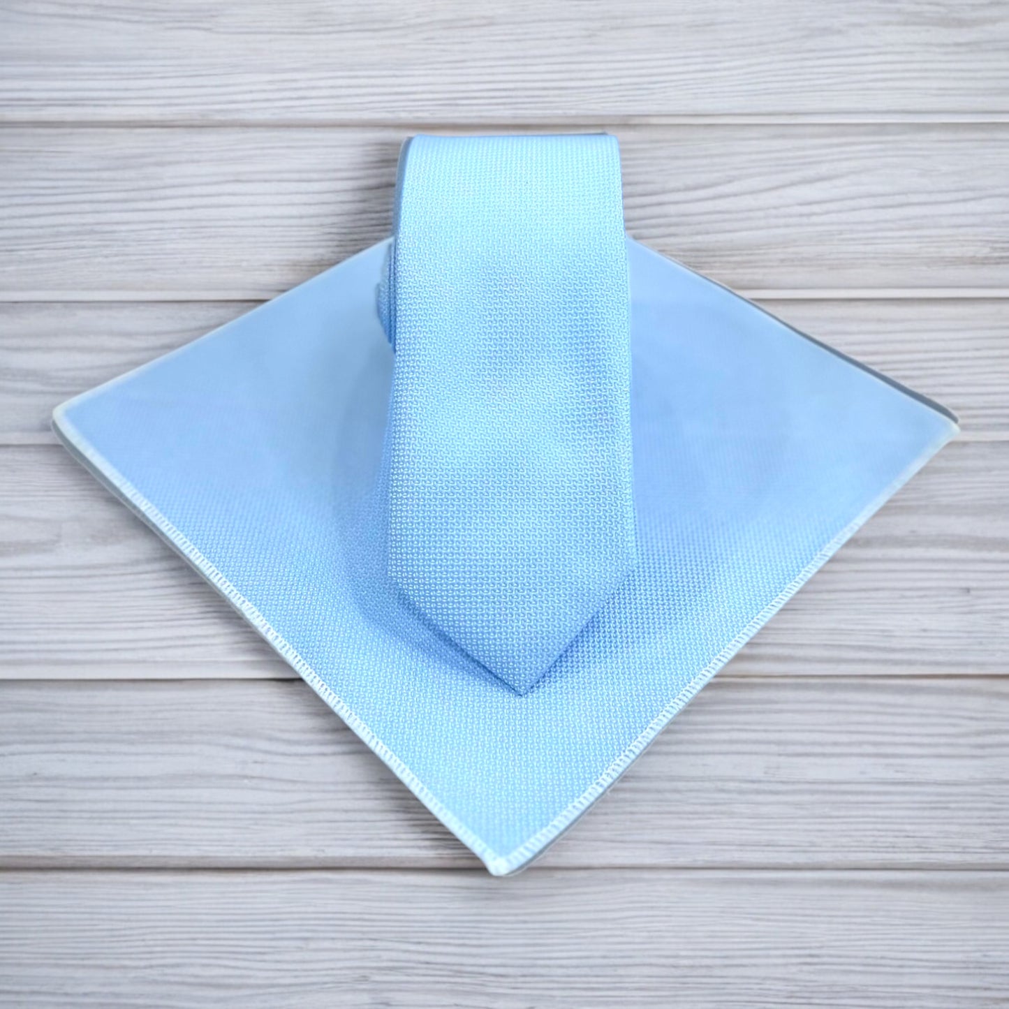 Sky Blue Istanbul Fashion Slim Tie, Textured Fabric