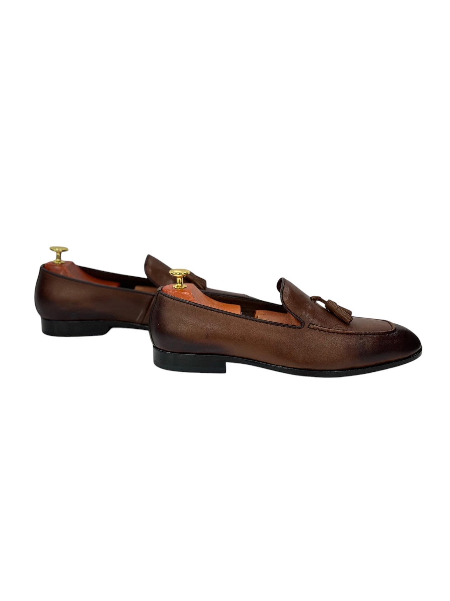 Brown-Dress Shoes-With Chic Details in the Middle -4409
