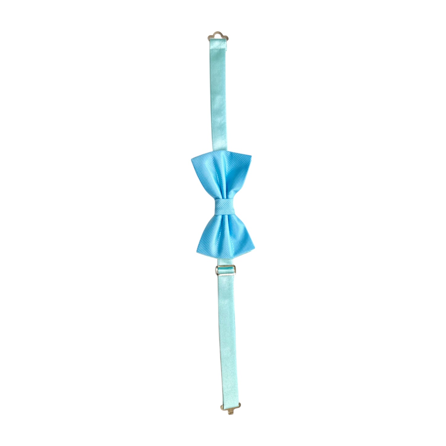 Sky Blue Two Toned  Tie with Adjustable Strap-Reversible Model Silky and Textured Fabric