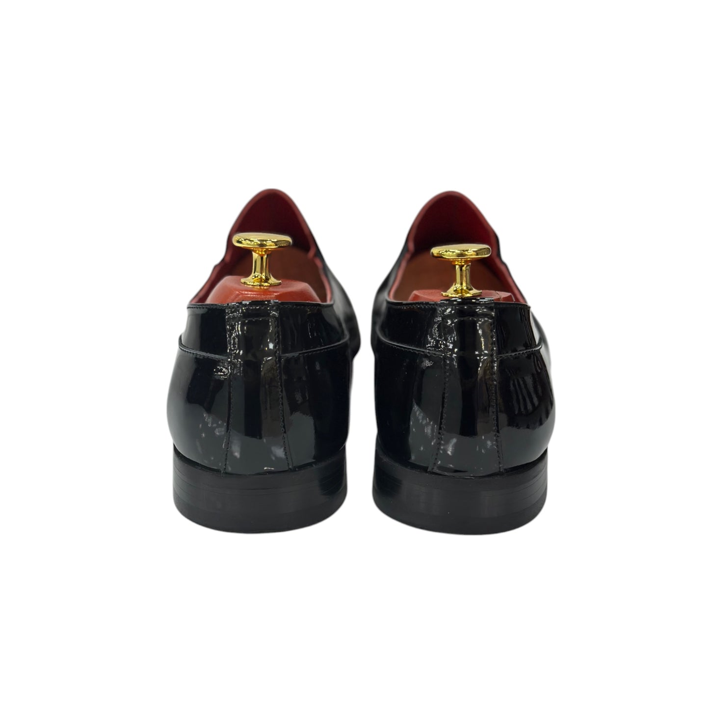 Black Istanbul Fashion by Raad Red Bottom Shoes With Shiny Finish-746