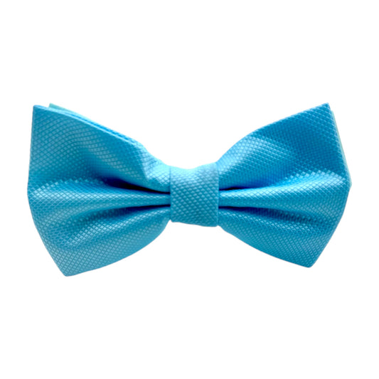 Sky Blue Two Toned  Tie with Adjustable Strap-Reversible Model Silky and Textured Fabric