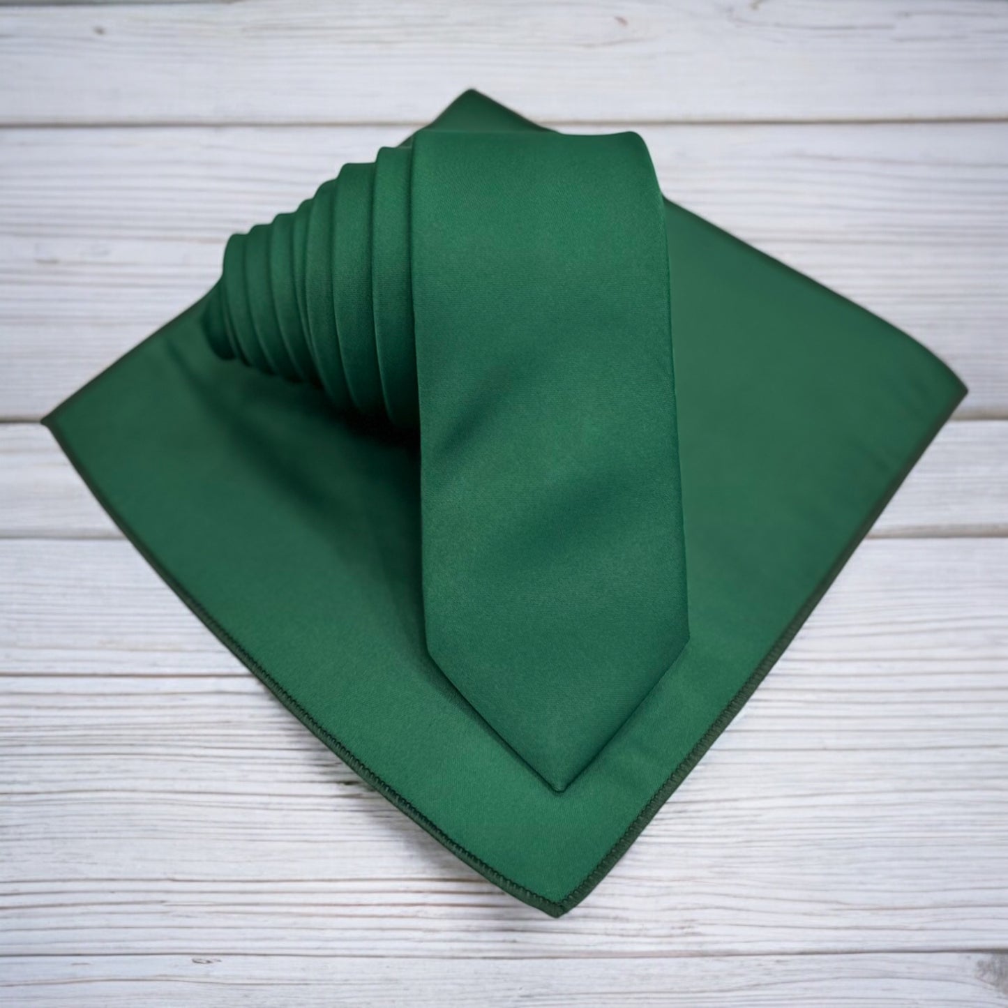 Royal Green - Istanbul Fashion Slim Tie, Plain Satin