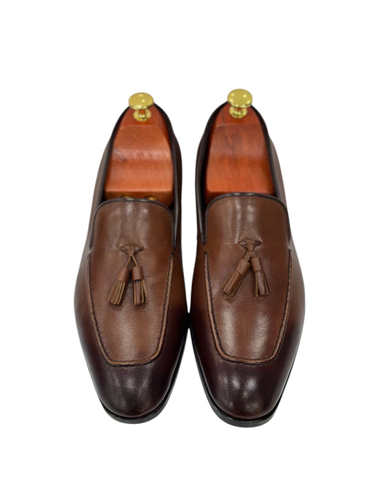 Brown-Dress Shoes-With Chic Details in the Middle -4409