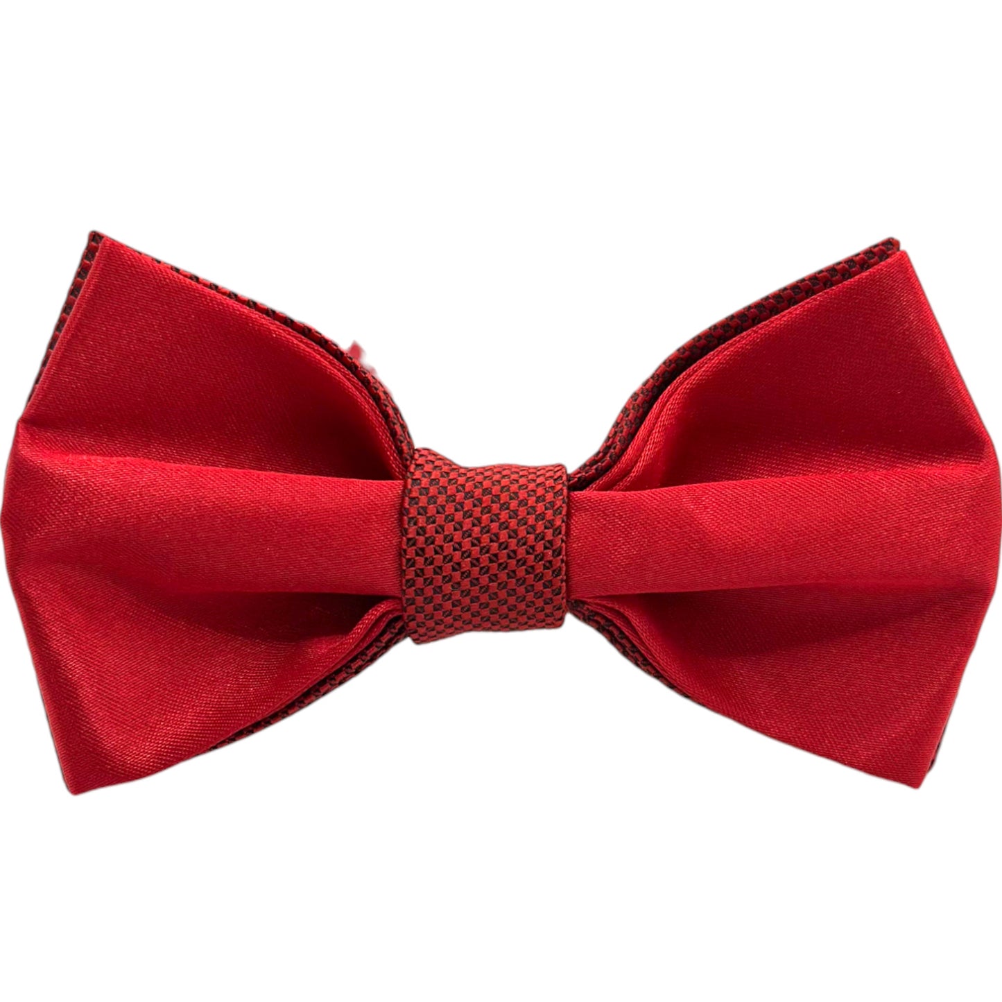 Hot Red Tie with Adjustable Strap - Reversible