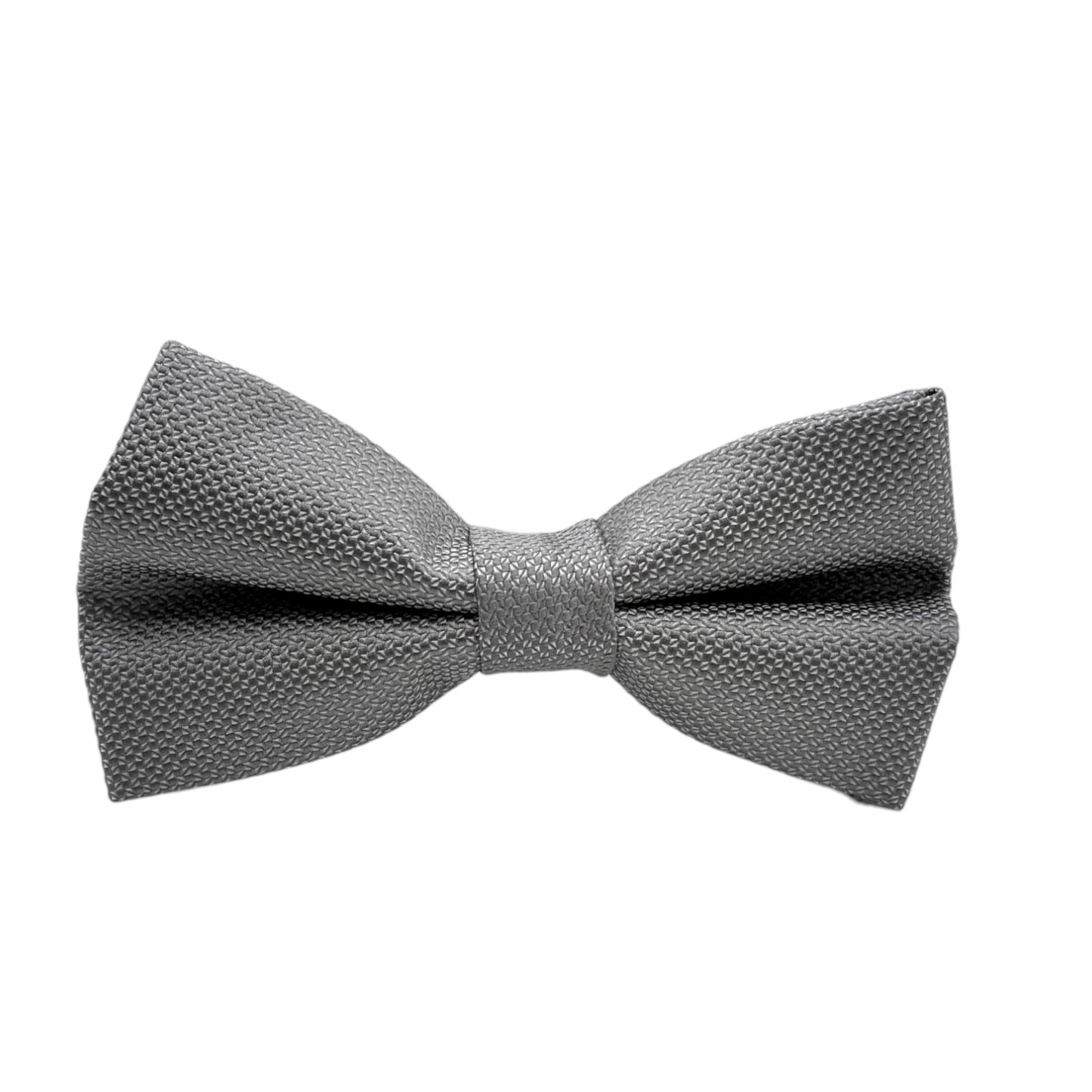 Silver Tie with Adjustable Strap-Reversible Model Silky and Textured Fabric