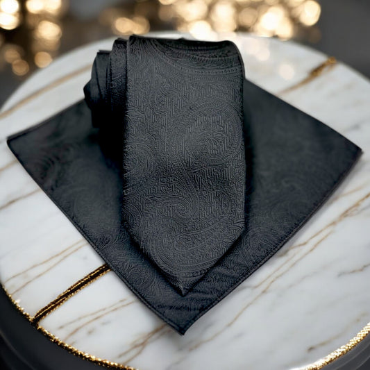 Black Pattern - Istanbul Fashion Tie - Classic Wide