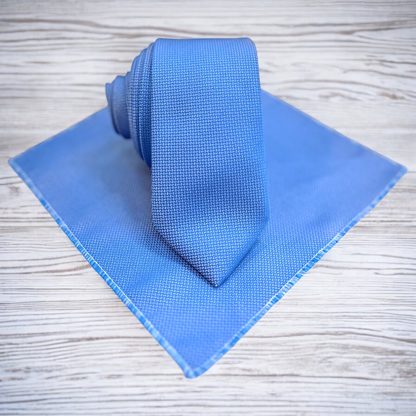 Ocean Blue Istanbul Fashion Slim Tie, Textured Fabric