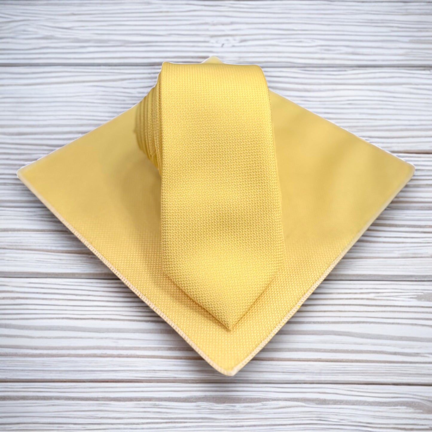 Light Yellow   - Istanbul Fashion Slim Tie, Textured Fabric