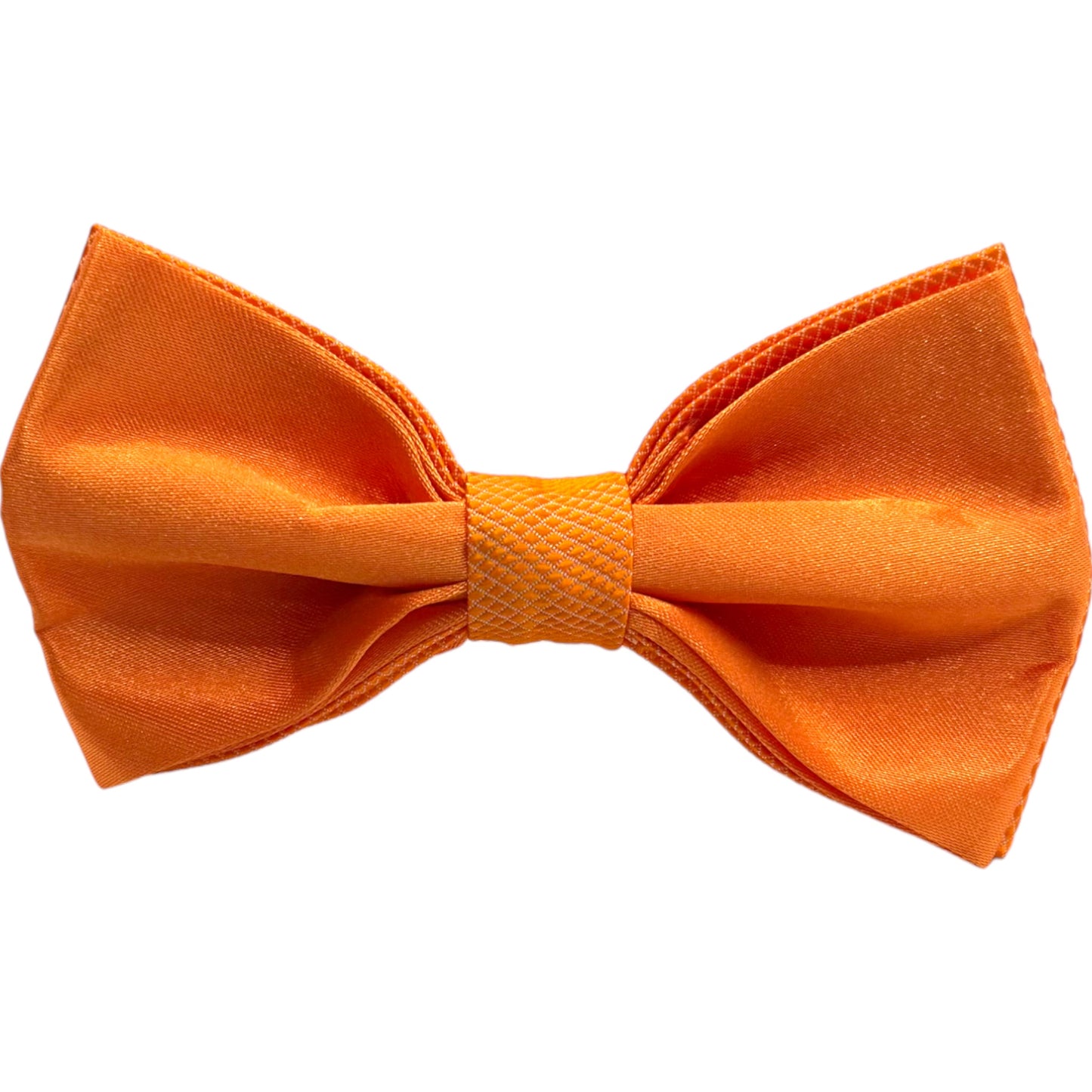 Bright Orange Satin Tie with Adjustable Strap - Reversible