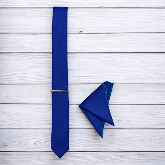 Royal Blue - Istanbul Fashion Slim Tie, Plain Satin