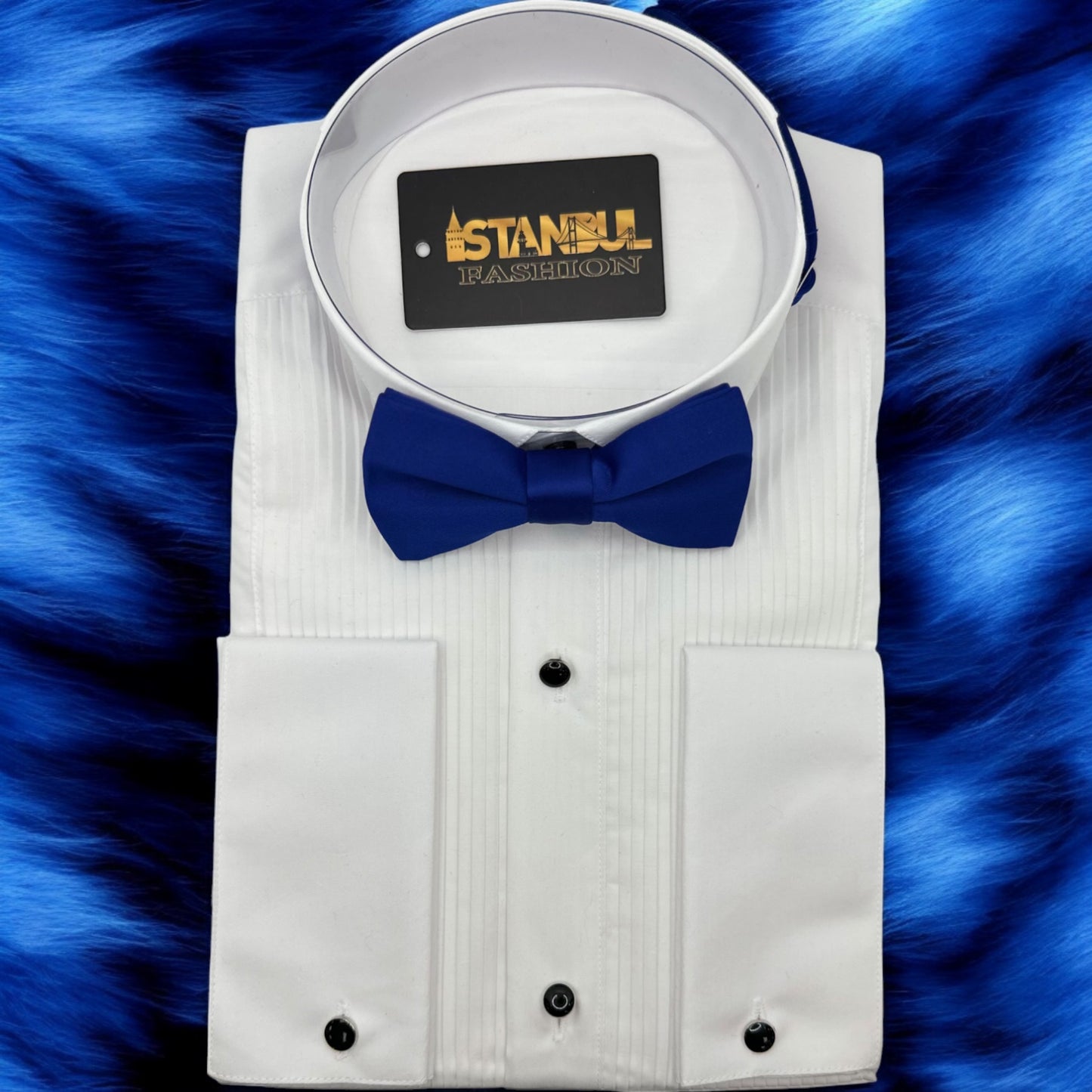 Royal Blue Satin  Tie with Adjustable Strap