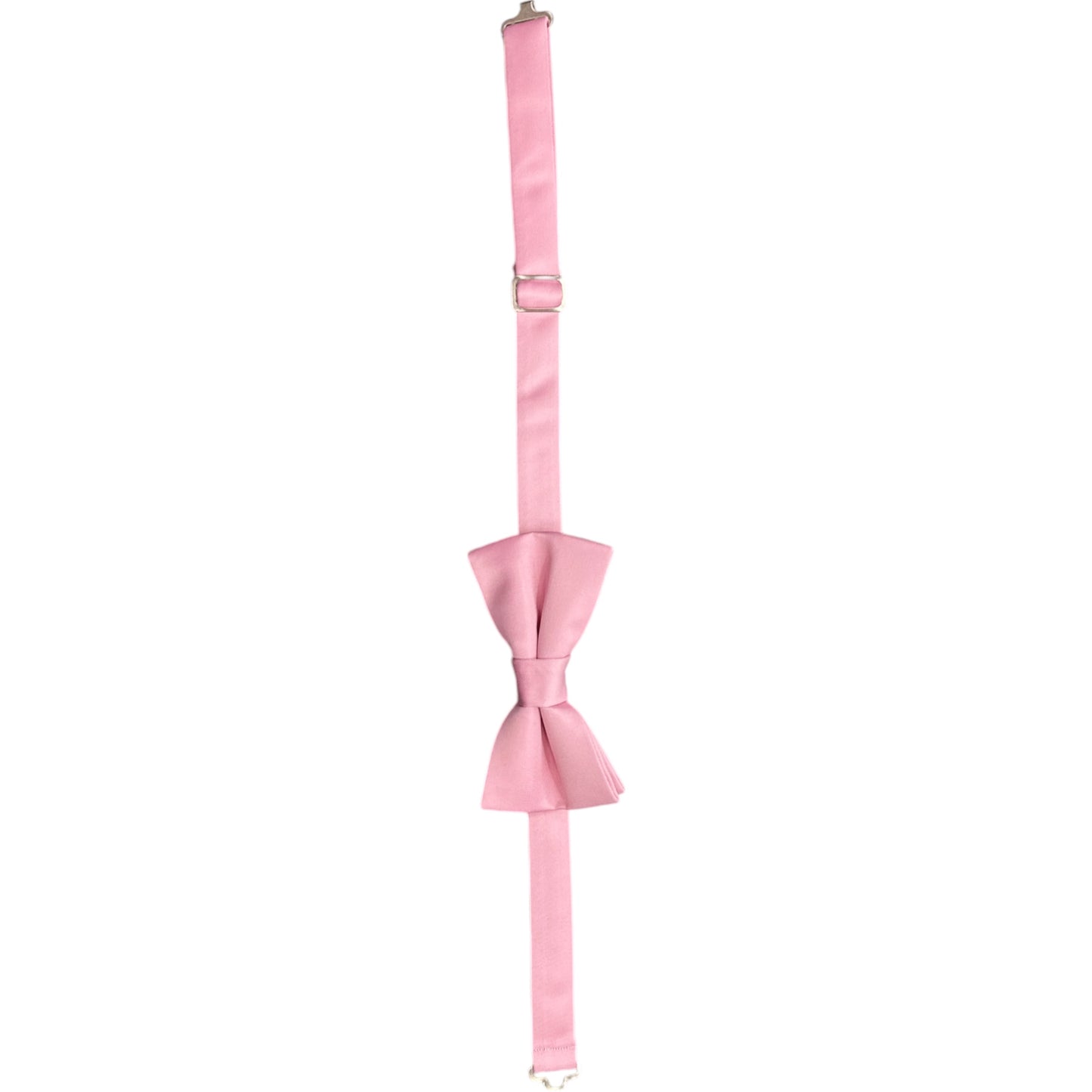 Solid Bubble Pink Tie with Adjustable Strap