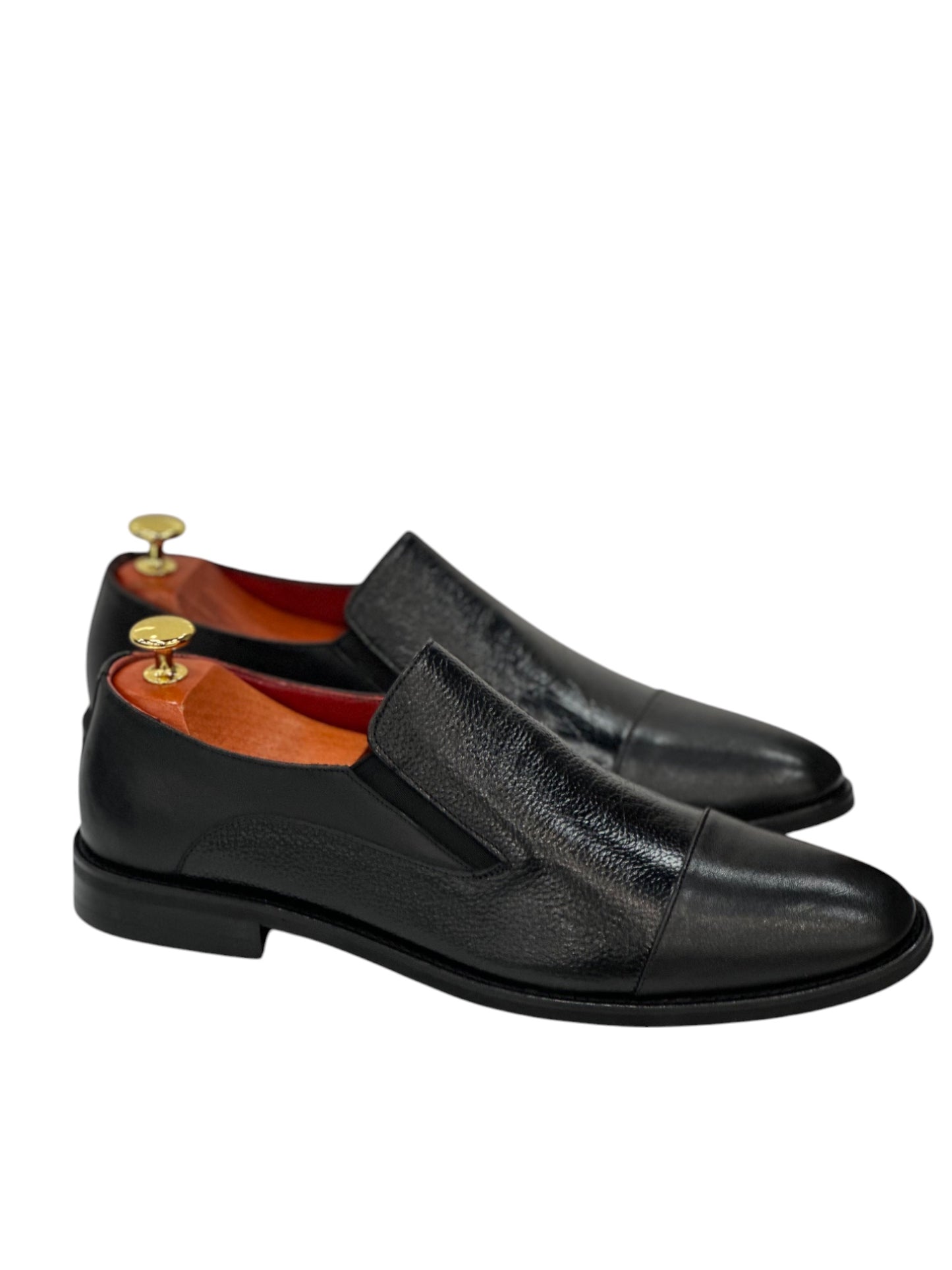 Black Istanbul Fashion by Raad Red Bottom Shoes With Combination of Mat and Glossy Finish-603